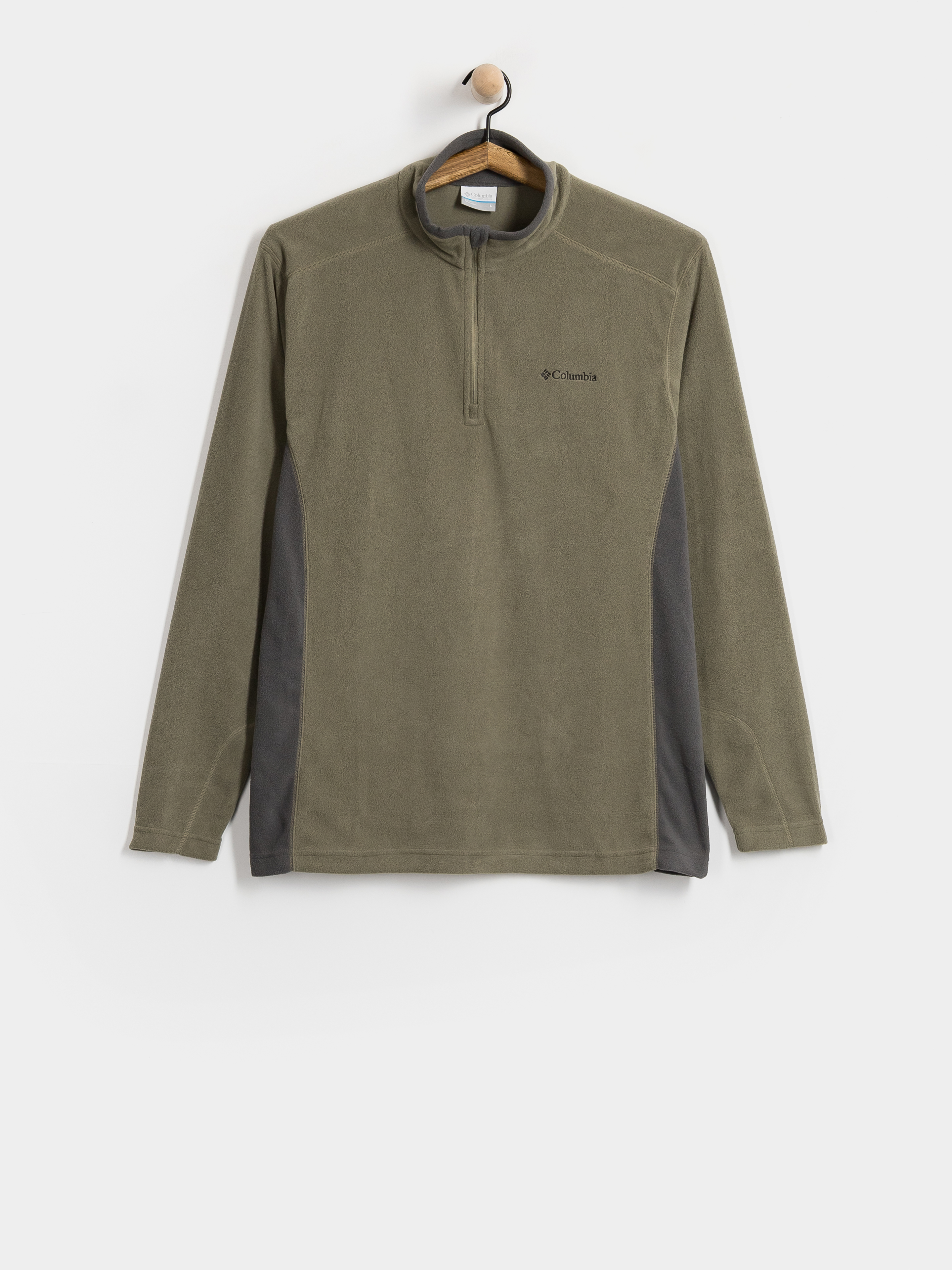 Pánský Fleecová mikina Columbia Klamath Range II Half Zip (stone green/shark)