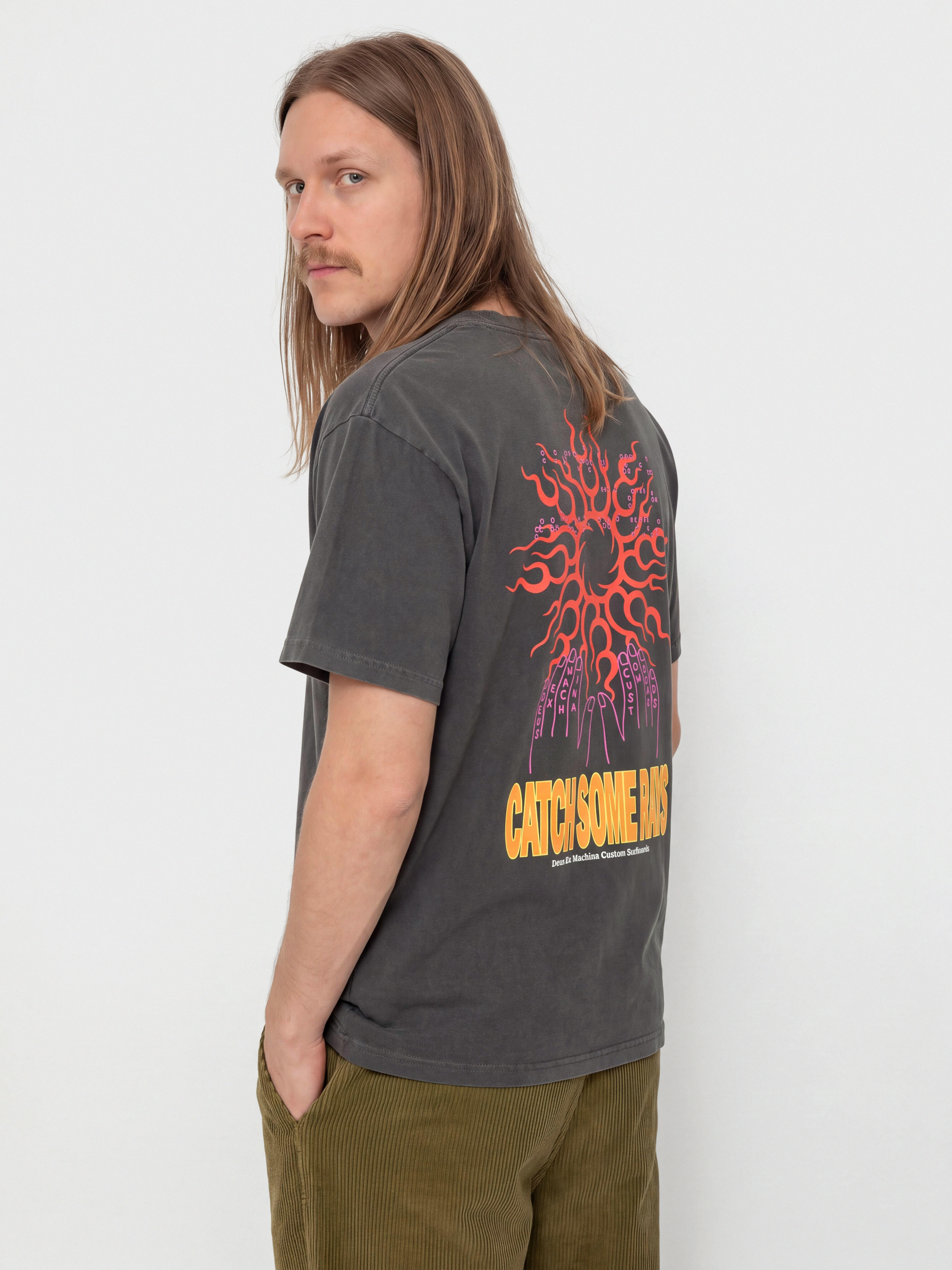Tričko Deus Ex Machina Catchin Rays (anthracite grey)