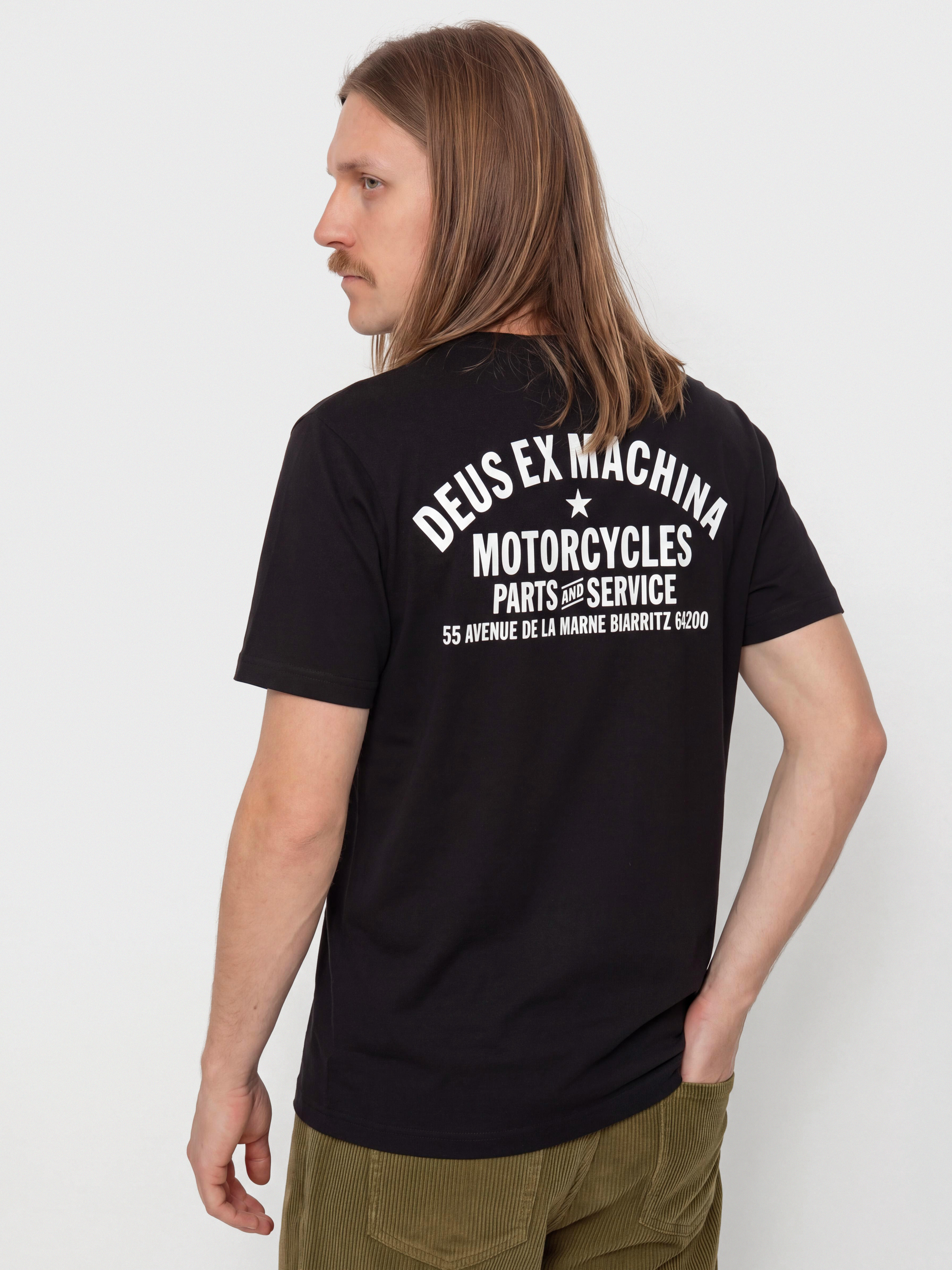 Tričko Deus Ex Machina Biarritz Address (black)