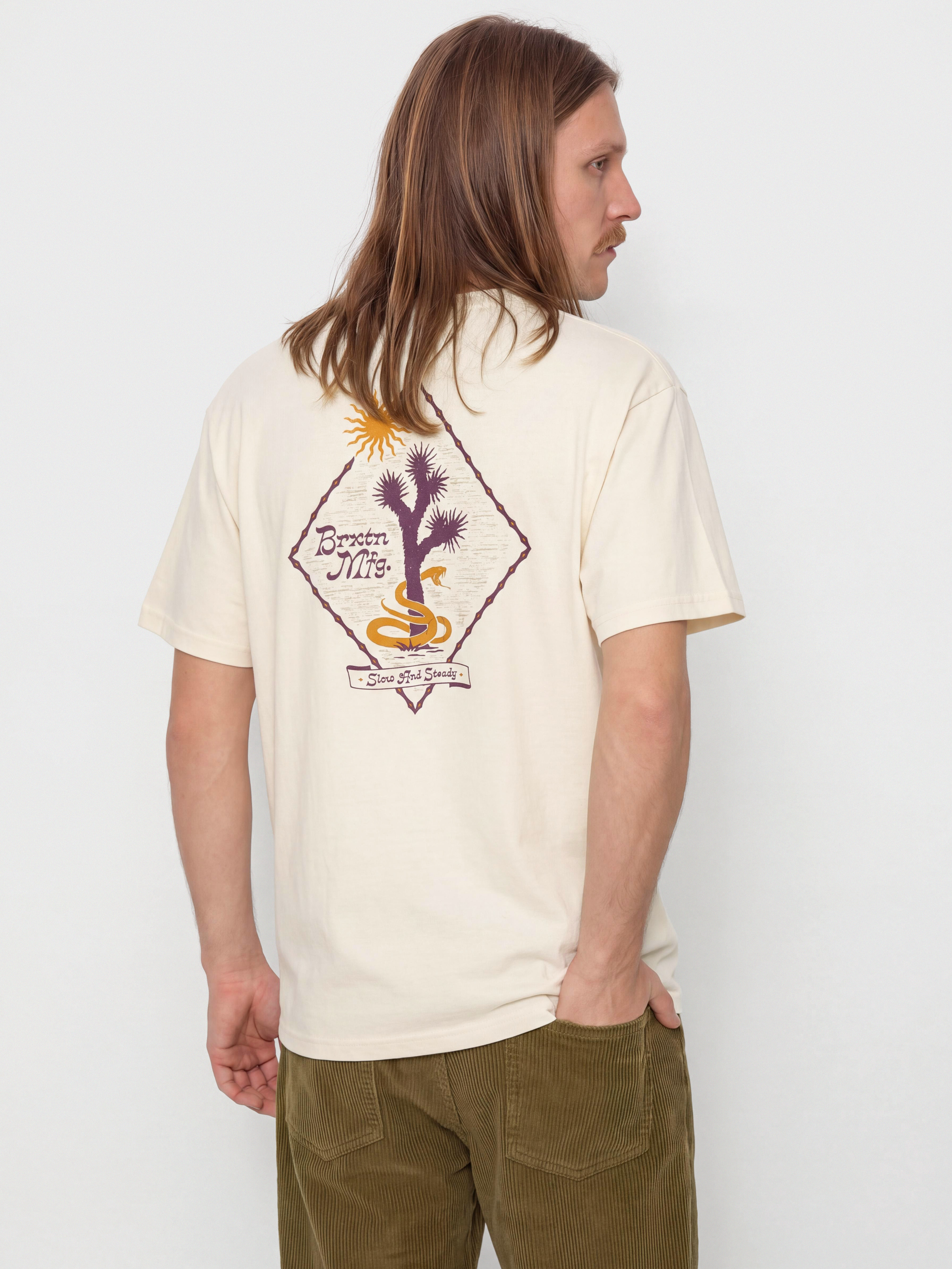 Tričko Brixton Steady Stnd (cream)