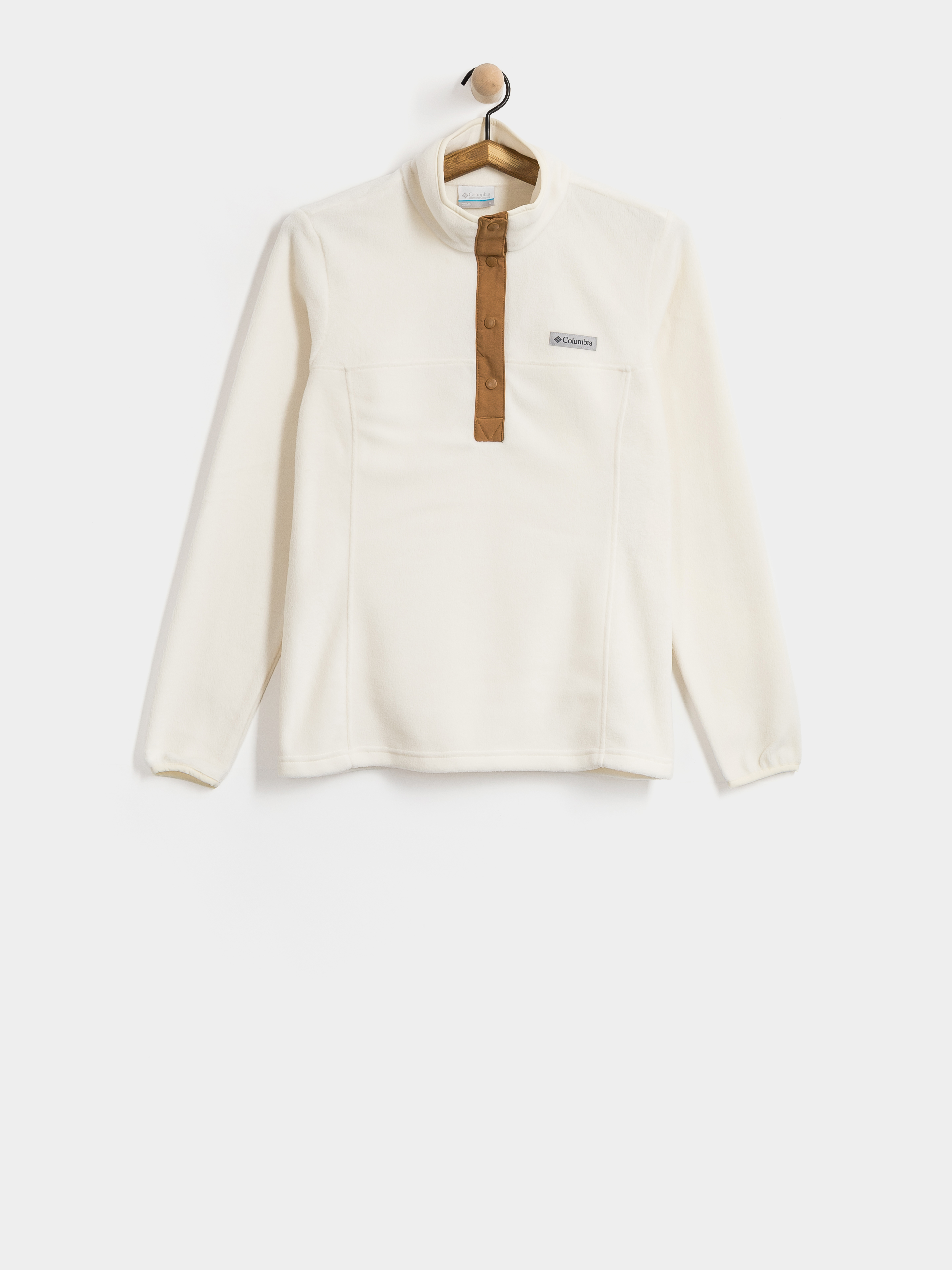 Fleecovu00e1 mikina Columbia Benton Springs 1/2 Snap Pull Over II Wmn (chalk/camel brown)