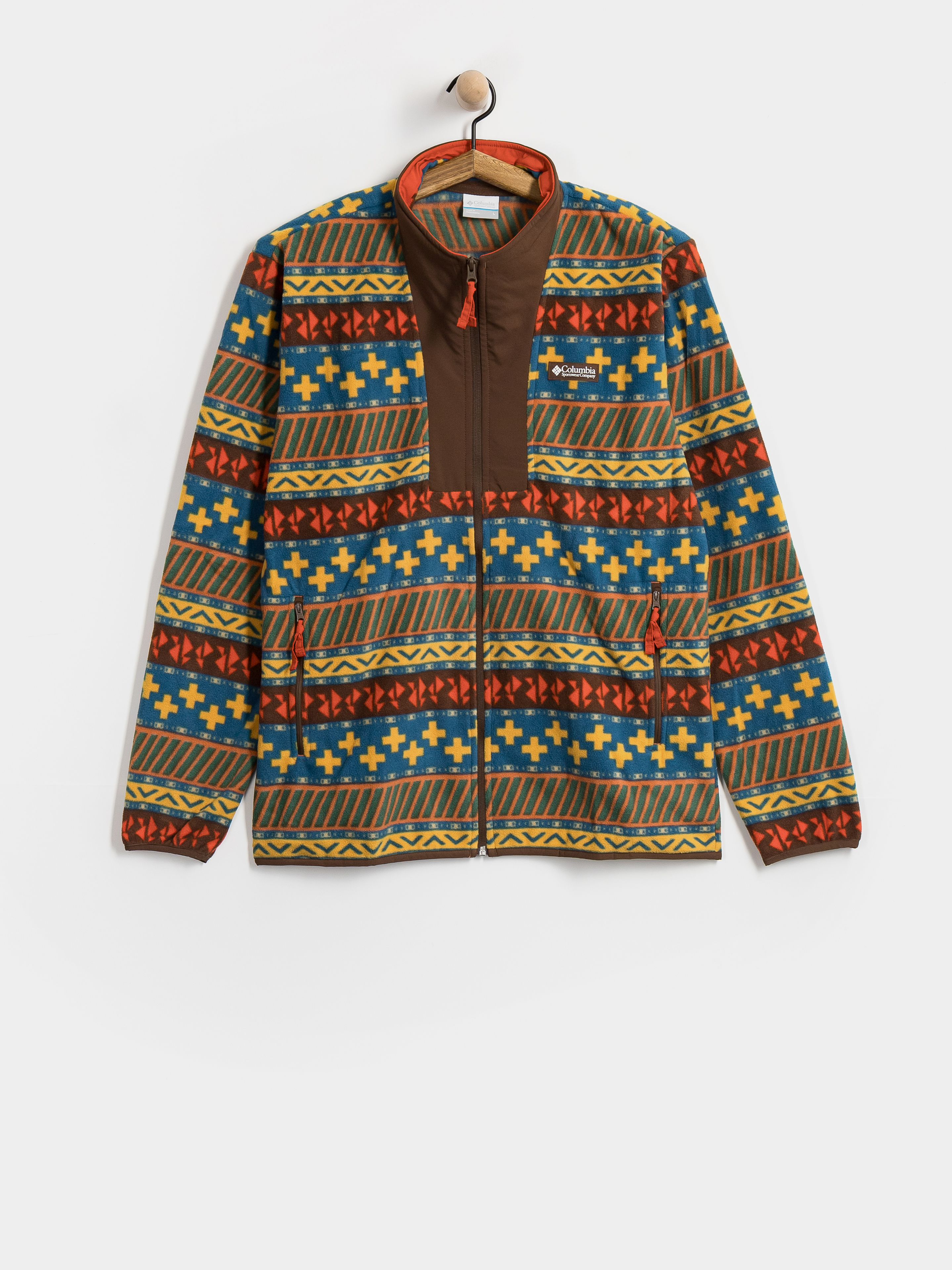 Pánský Fleecová mikina Columbia Sequoia Grove II Full Zip Printed (teak brown wiza)