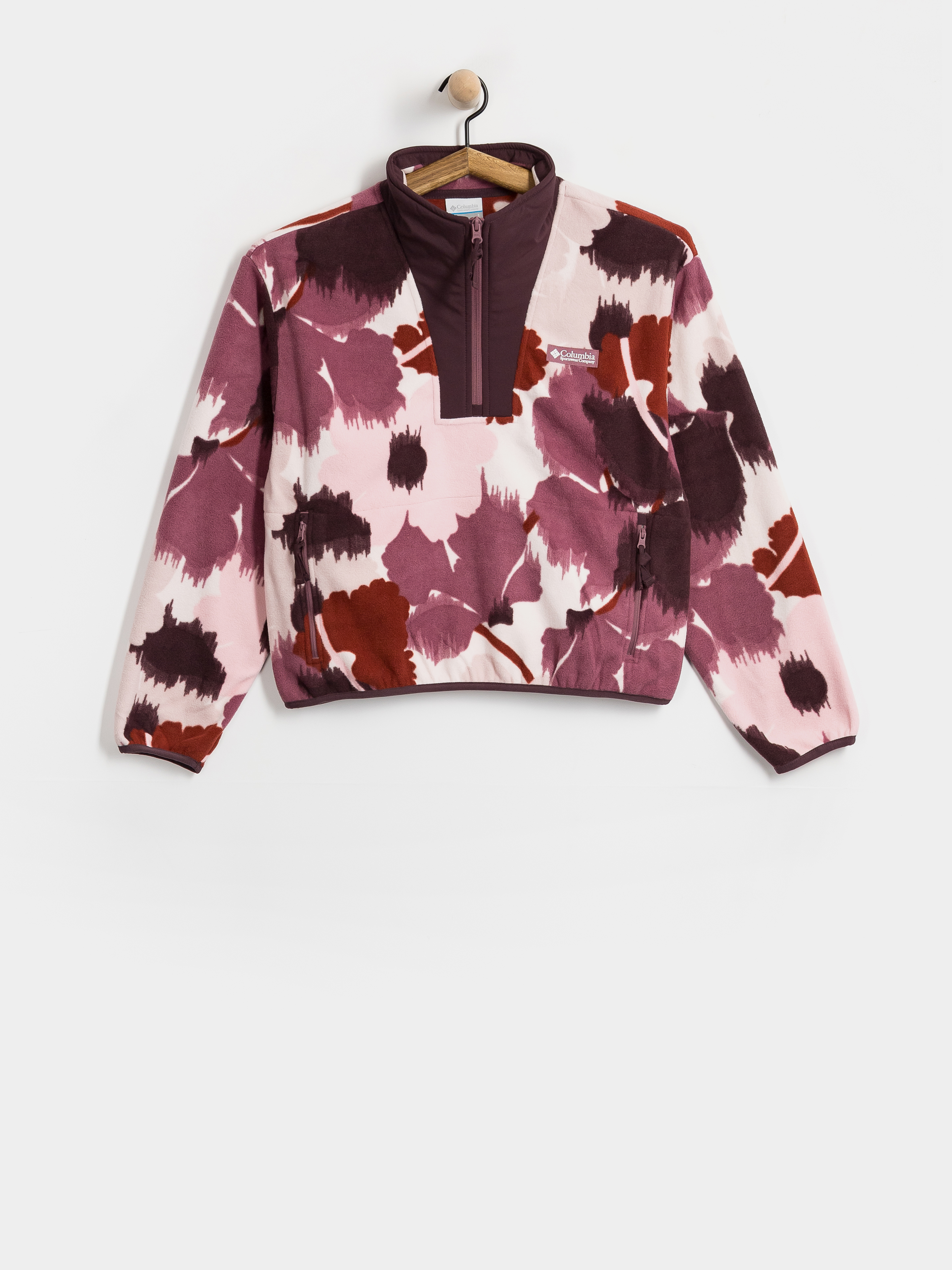 Fleecovu00e1 mikina Columbia Sequoia Grove II Printed Half Zip Wmn (antique mauve)