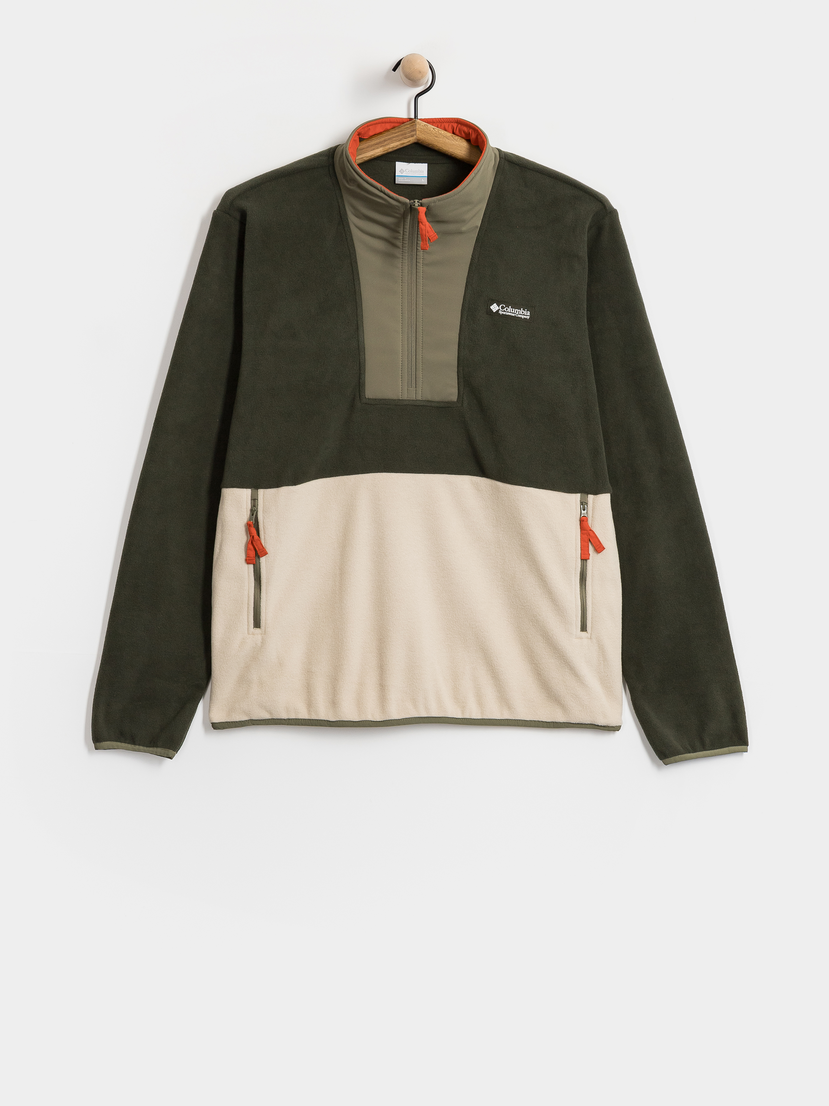 Pánský Fleecová mikina Columbia Sequoia Grove II Half Zip (greenscape/anccient fossil)