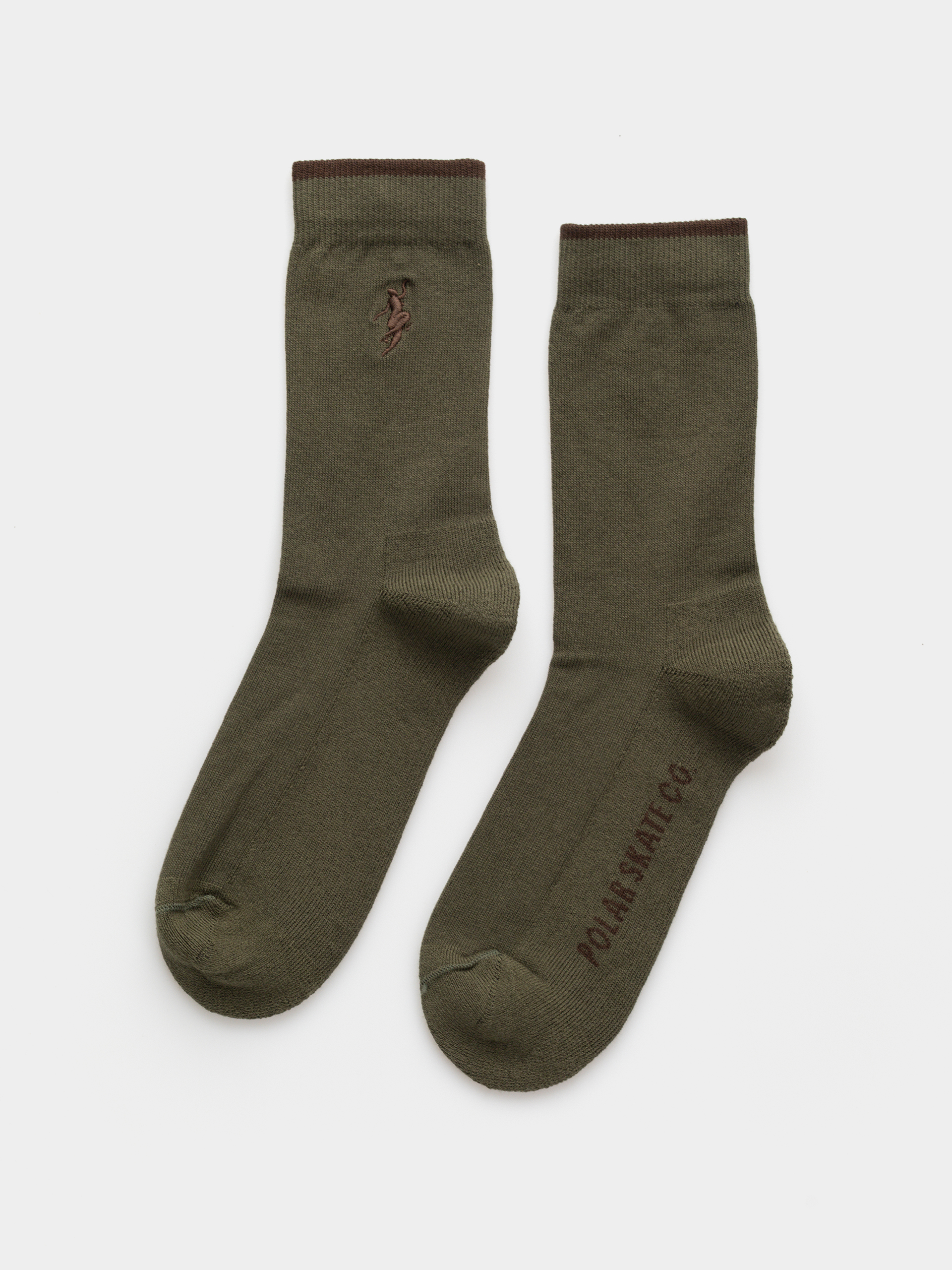Ponožky Polar Skate No Complies Forever (army green/brown)