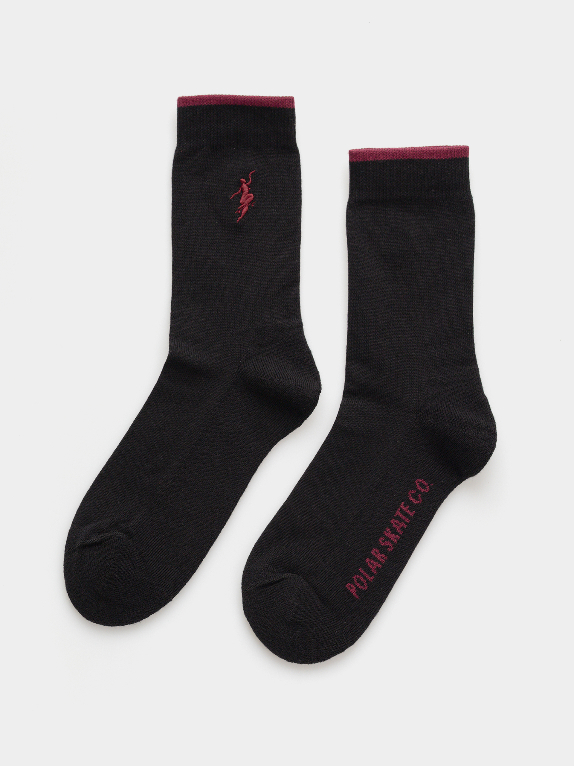 Ponožky Polar Skate No Complies Forever (black/redcurrant)