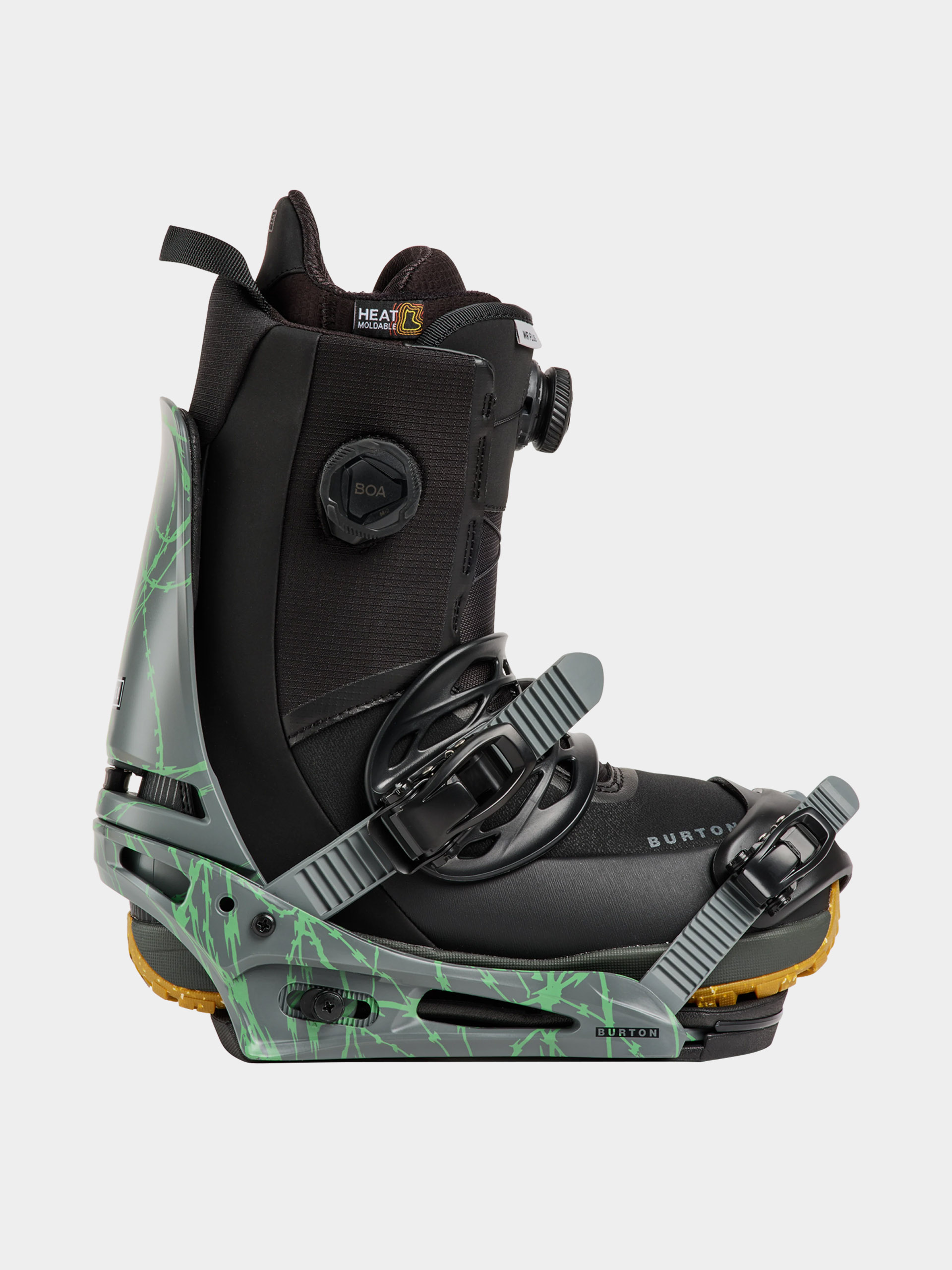 Pánské Snowboardové vázání Burton Cartel Re:Flex (gray/green voltage)