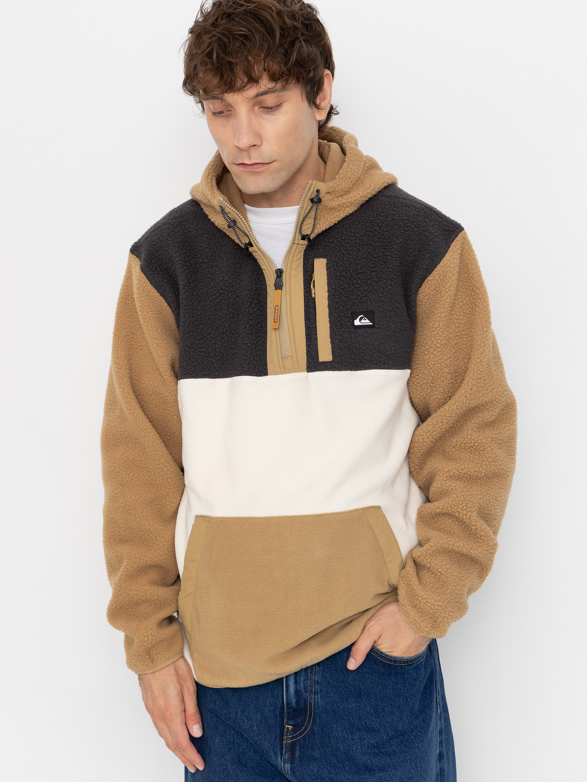 Fleecová mikina Quiksilver Clean Coast Mix Up Hoody