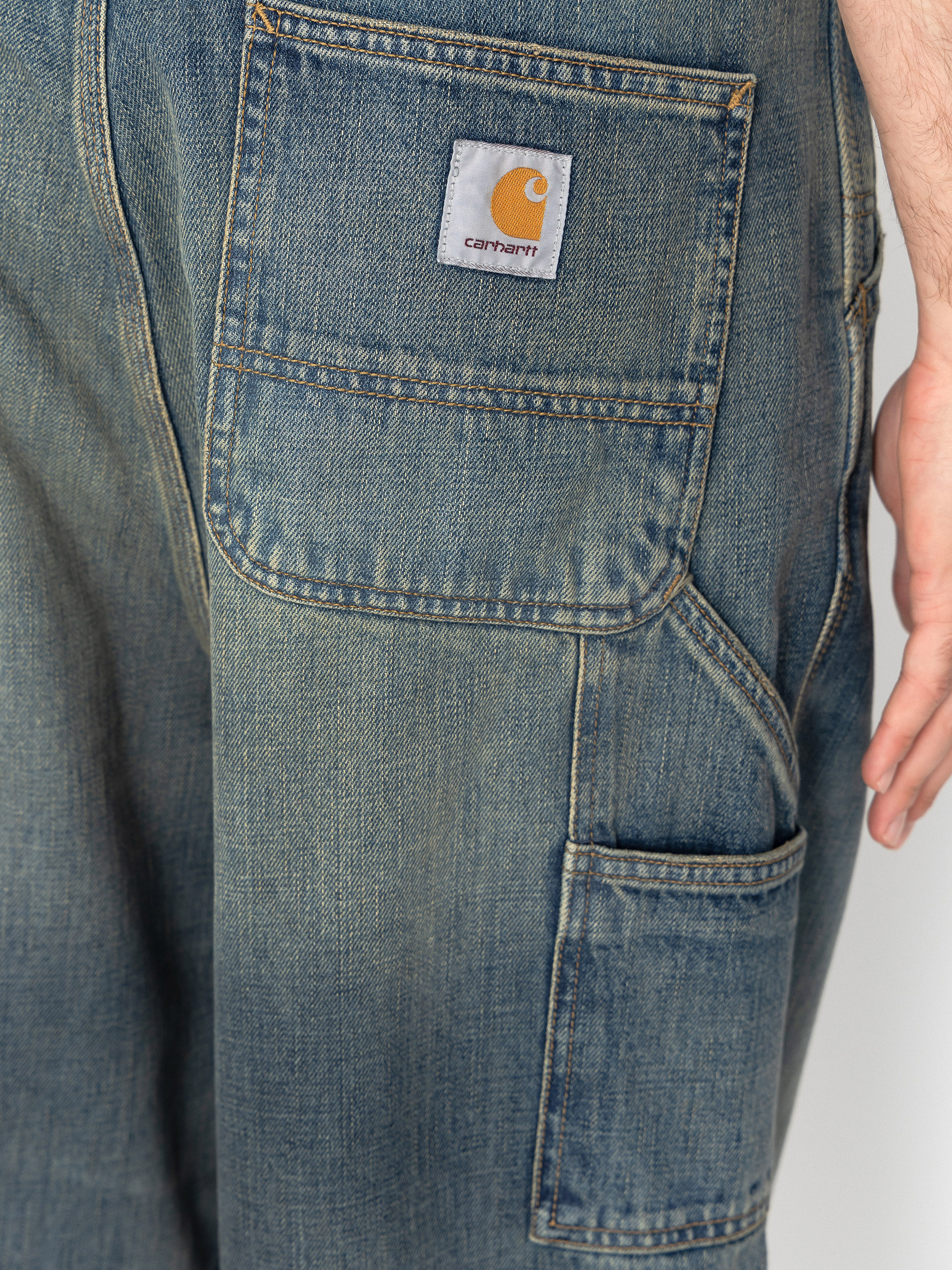 Kalhoty Carhartt WIP OG Single Knee (blue/worn used wash)