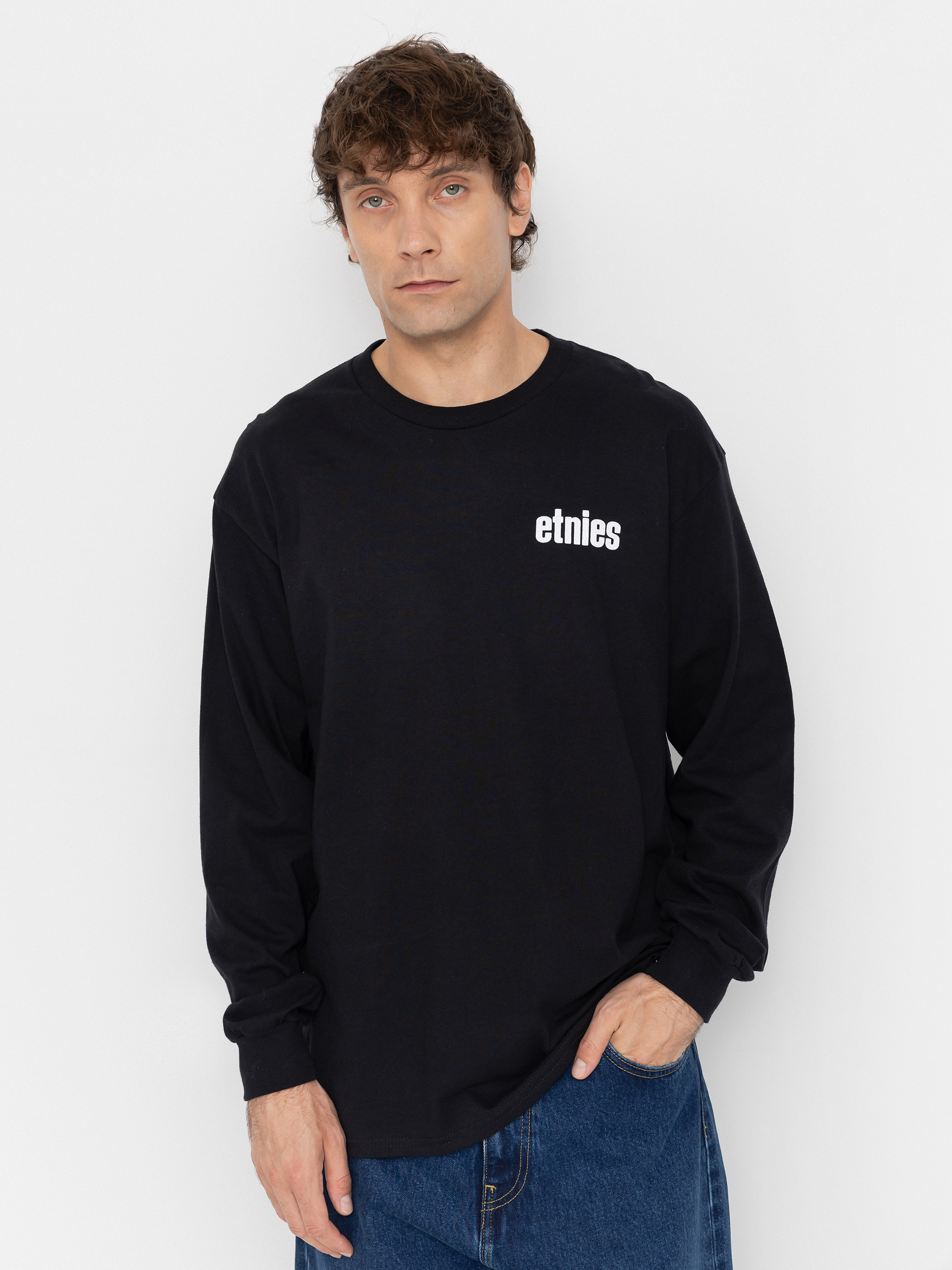 Triko Etnies Wordmark (black/white)