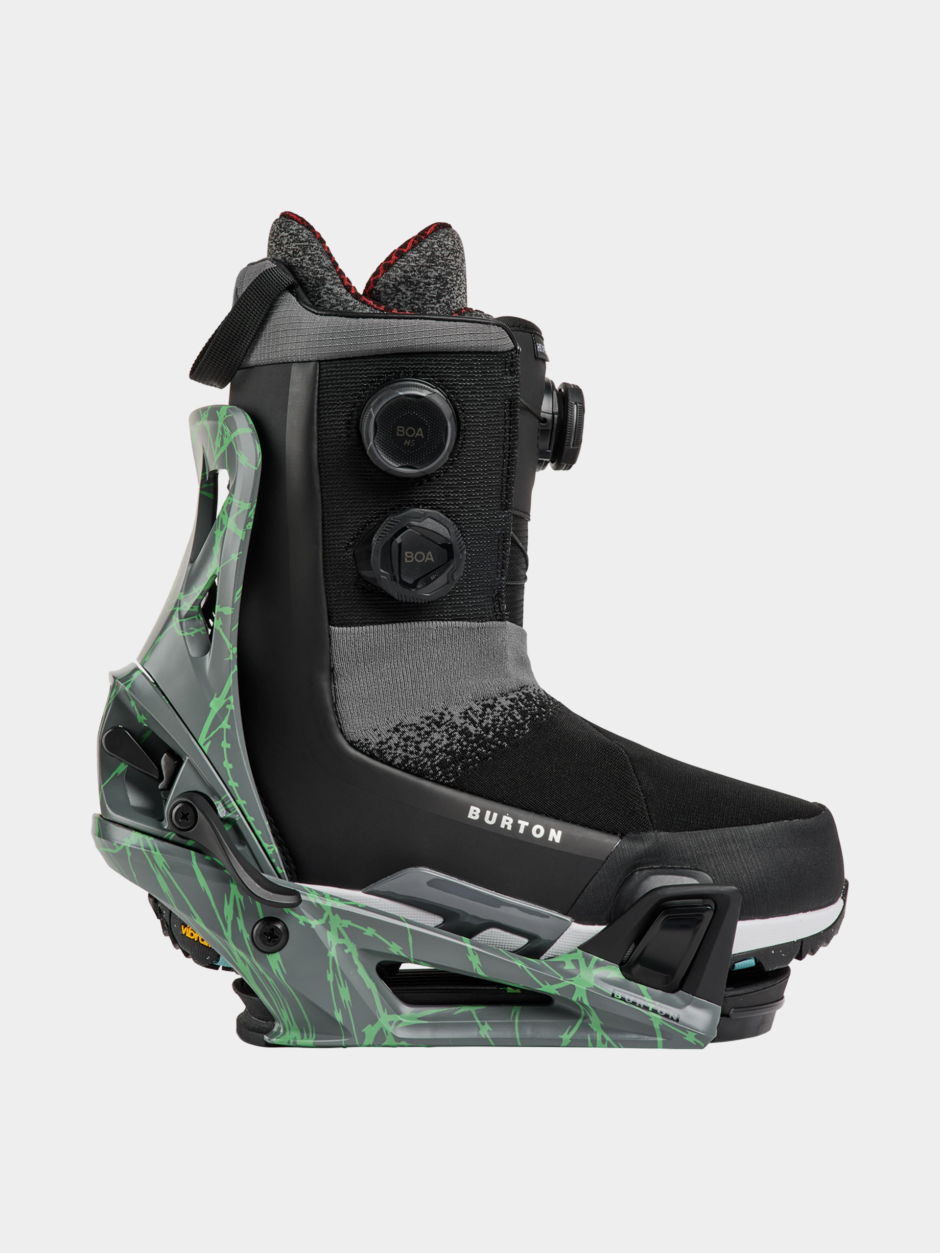 Pánské Snowboardové vázání Burton Step On Re:Flex (gray/green voltage)