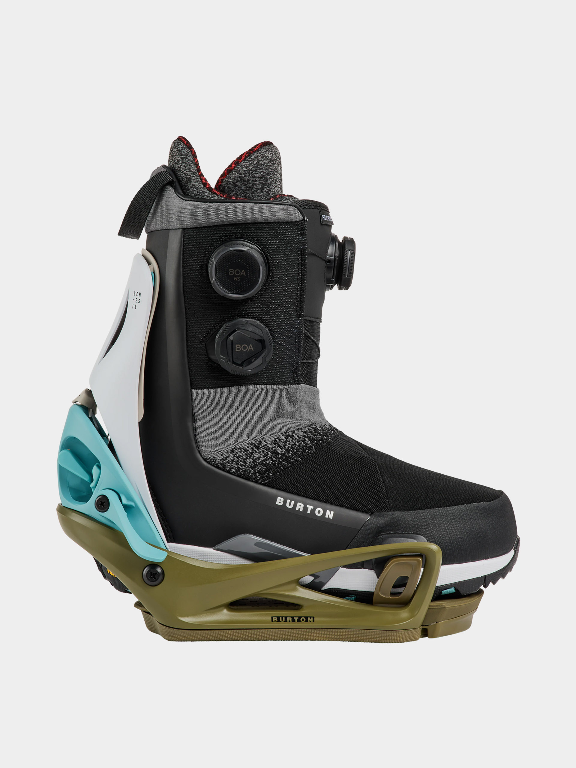 Pánské Snowboardové vázání Burton Step On Genesis Re:Flex (white/dried moss)