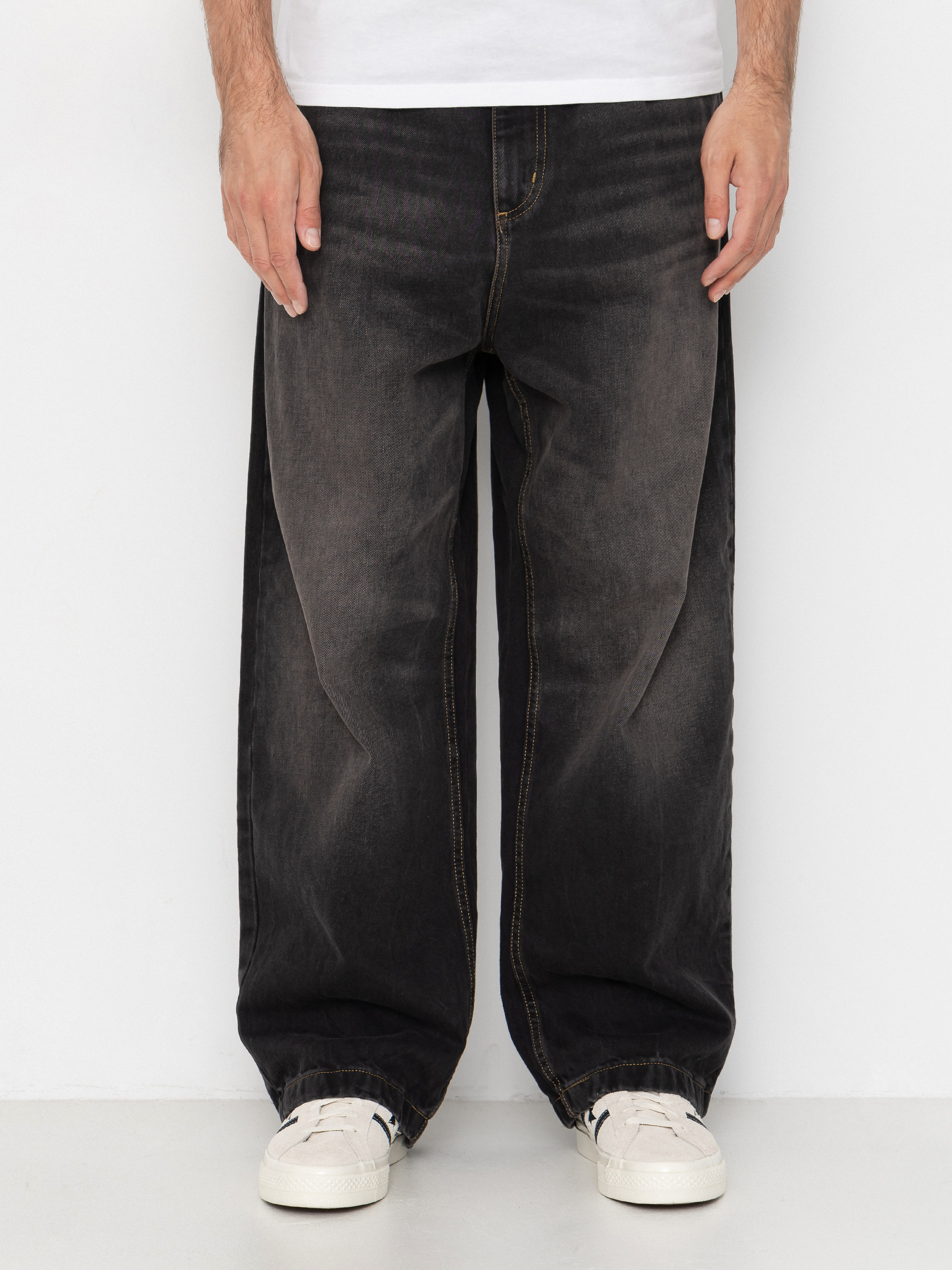 Kalhoty Carhartt WIP Brandon (black/tobacco used wash)