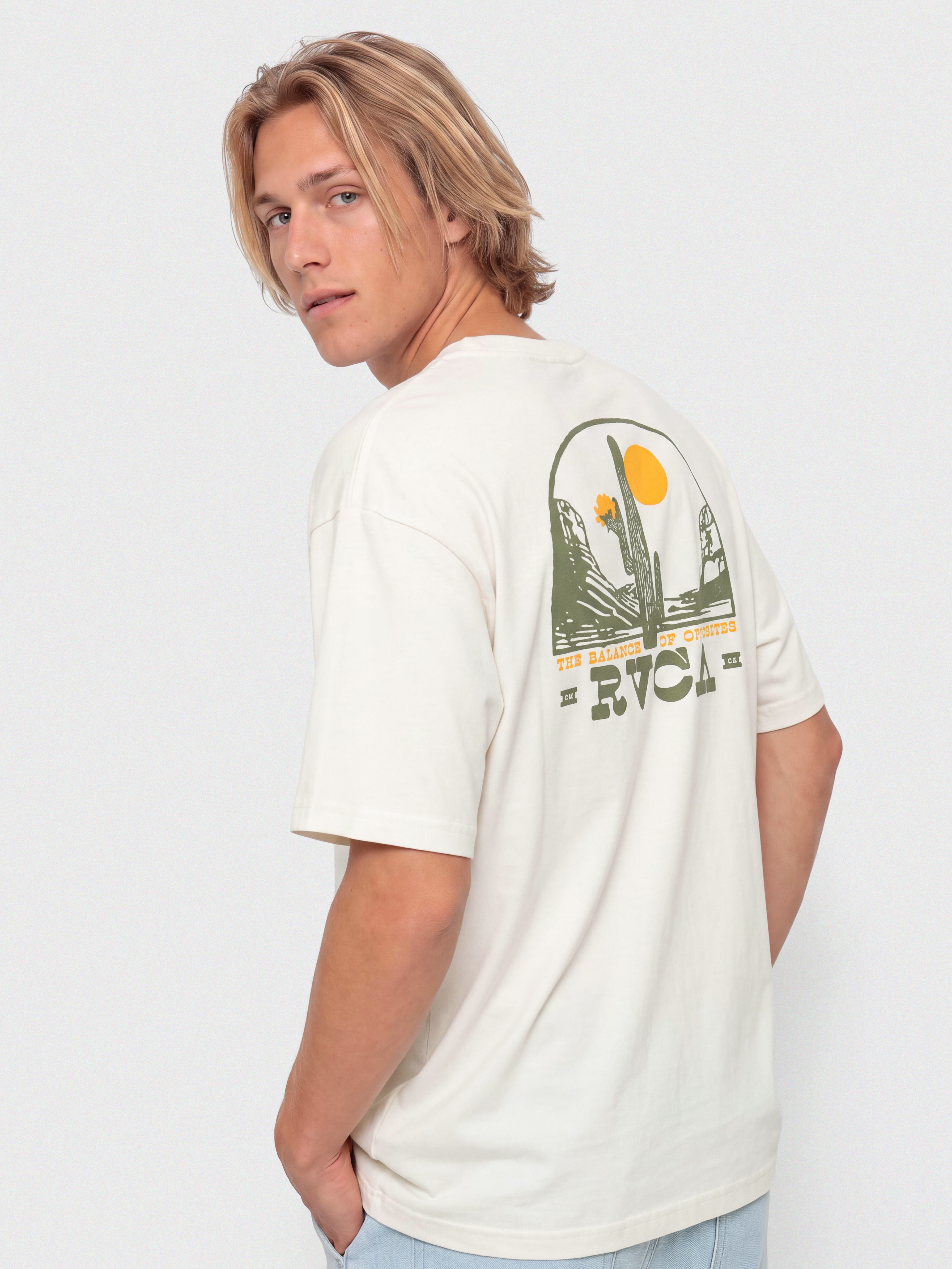Tričko RVCA Saguaro Canyon (antique white)