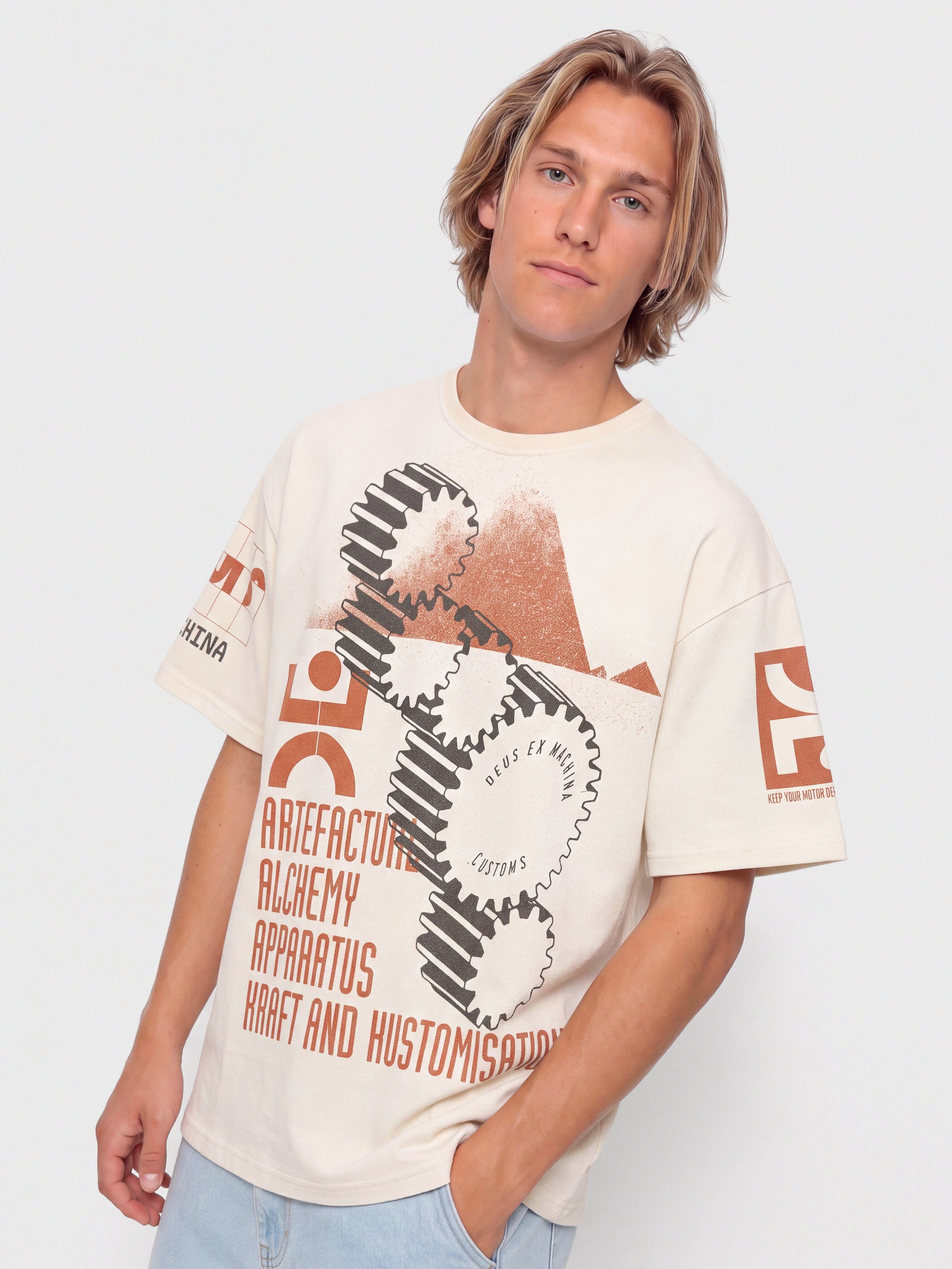 Tričko Deus Ex Machina Merz (dirty white)