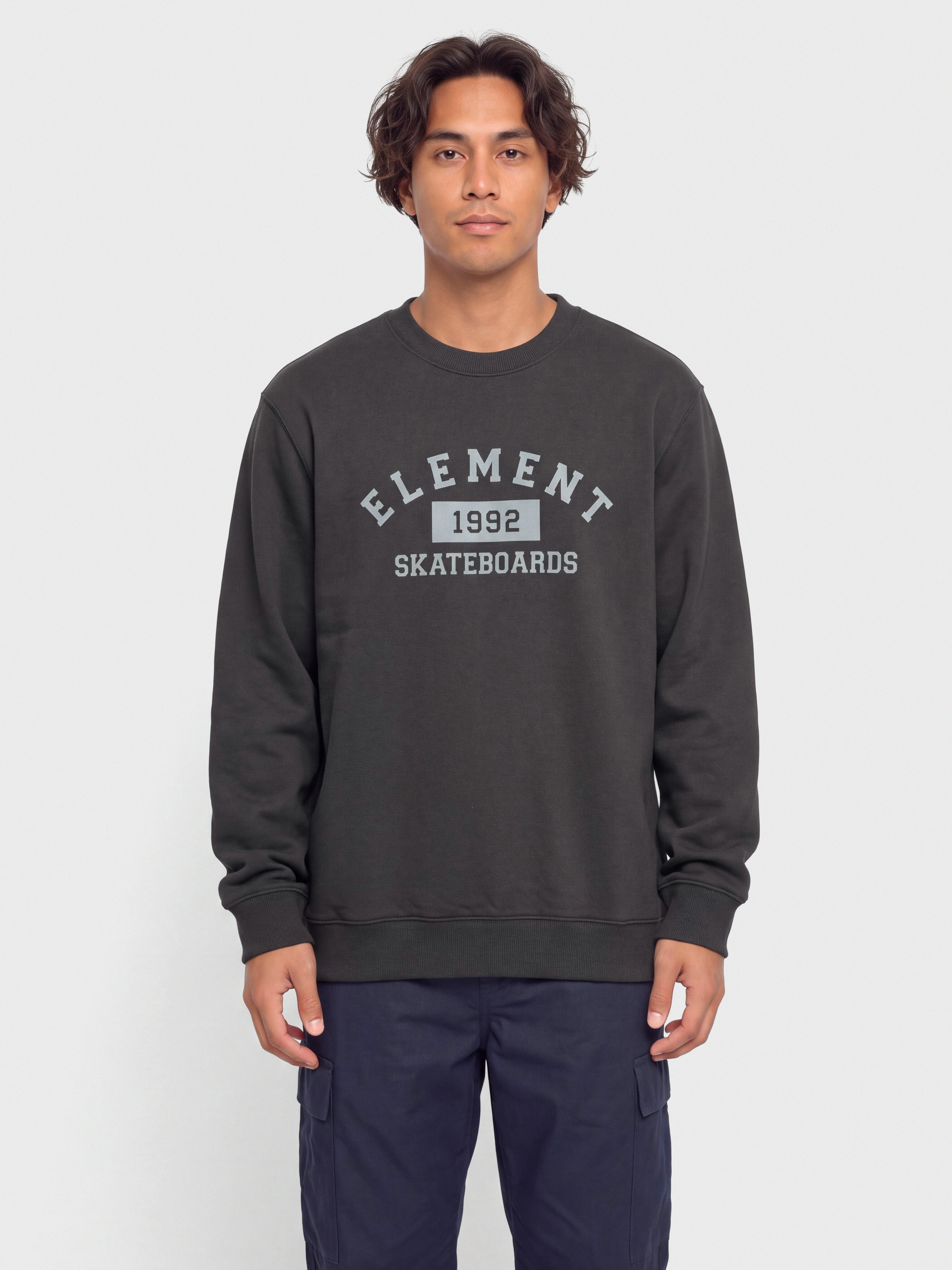 Mikina s kapucí Element Home Team Cr (off black)