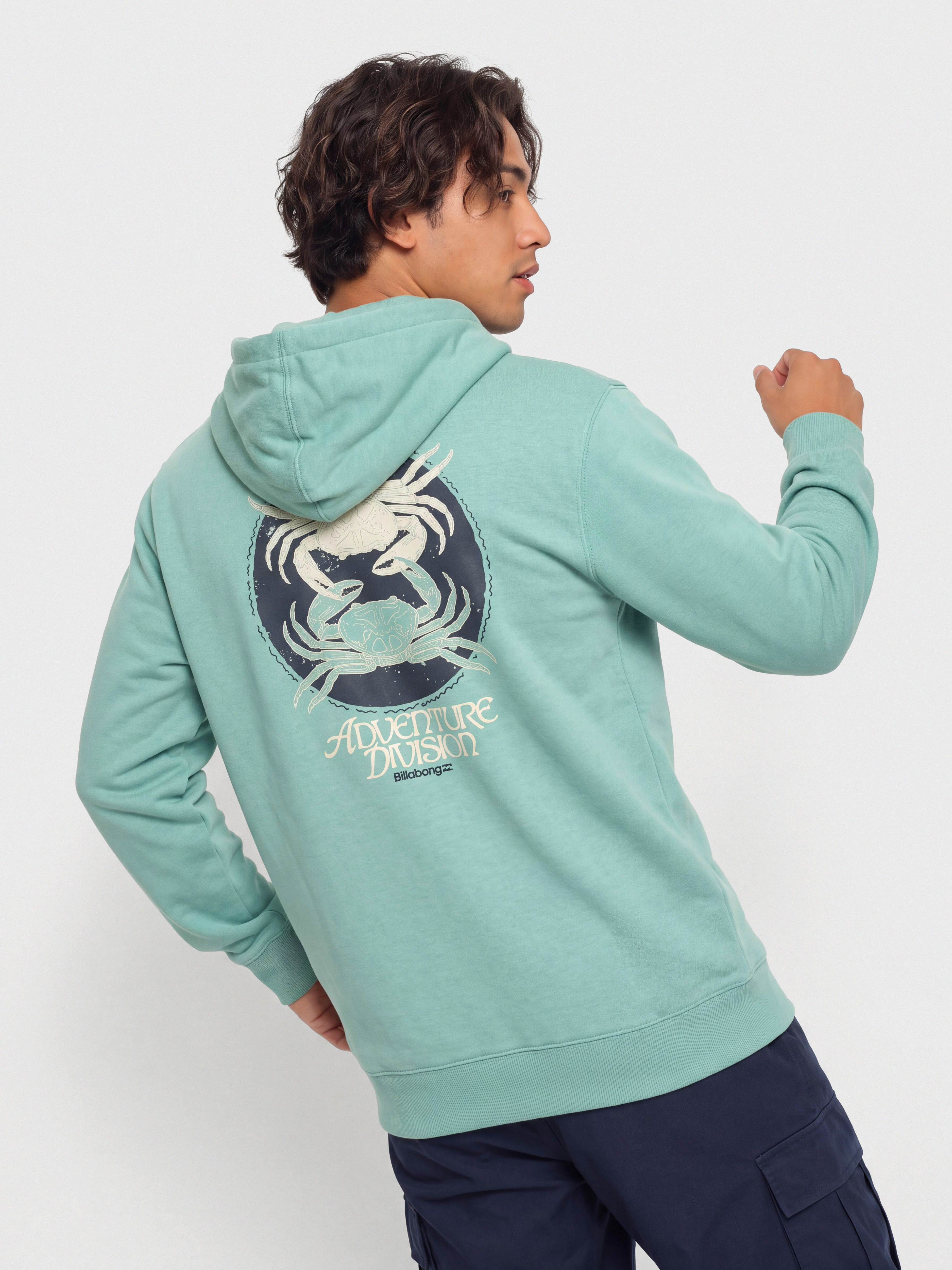 Mikina s kapucí Billabong Compass HD (jade grey)