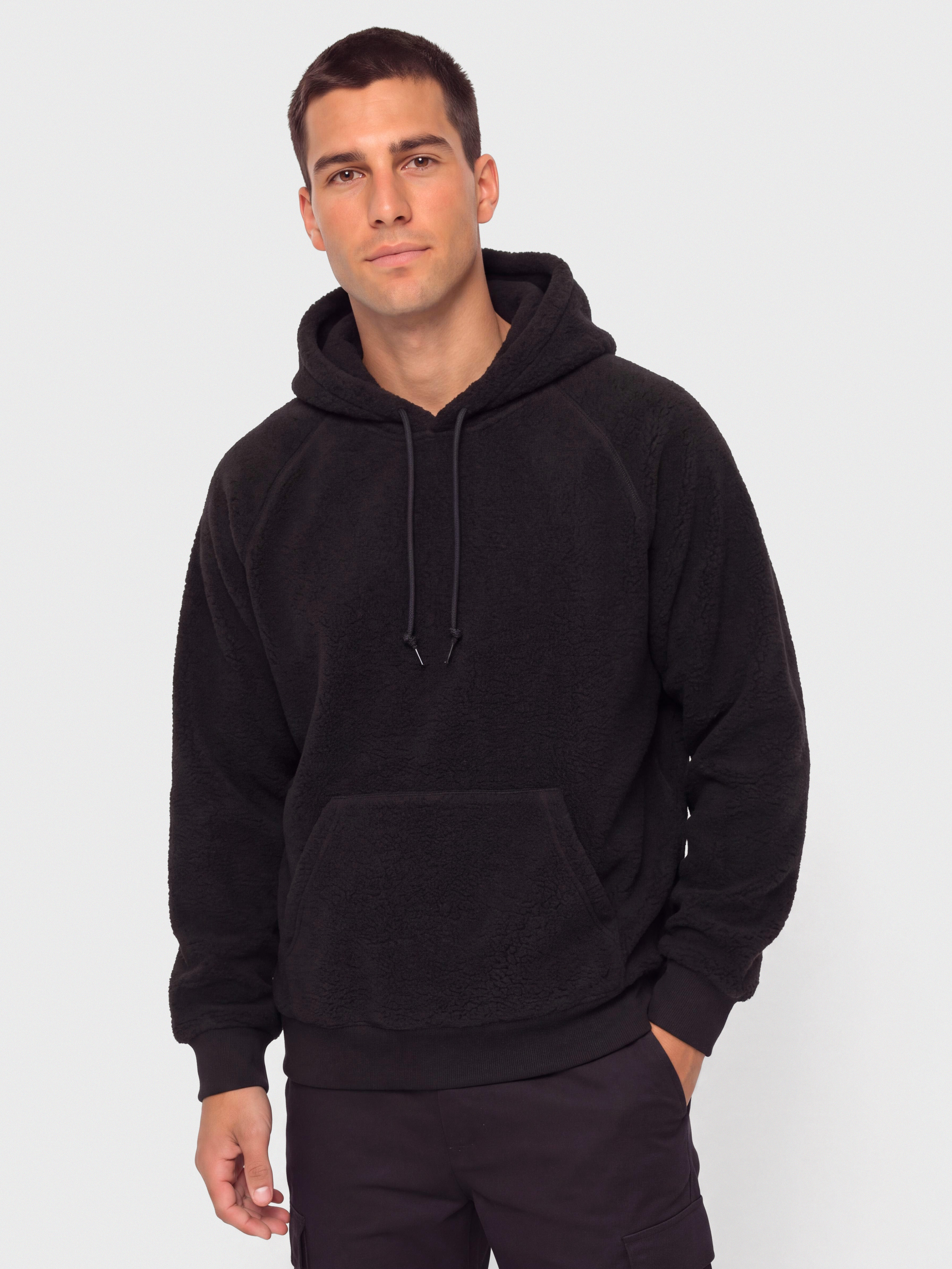Fleecovu00e1 mikina Carhartt WIP Hooded Limn C (black)