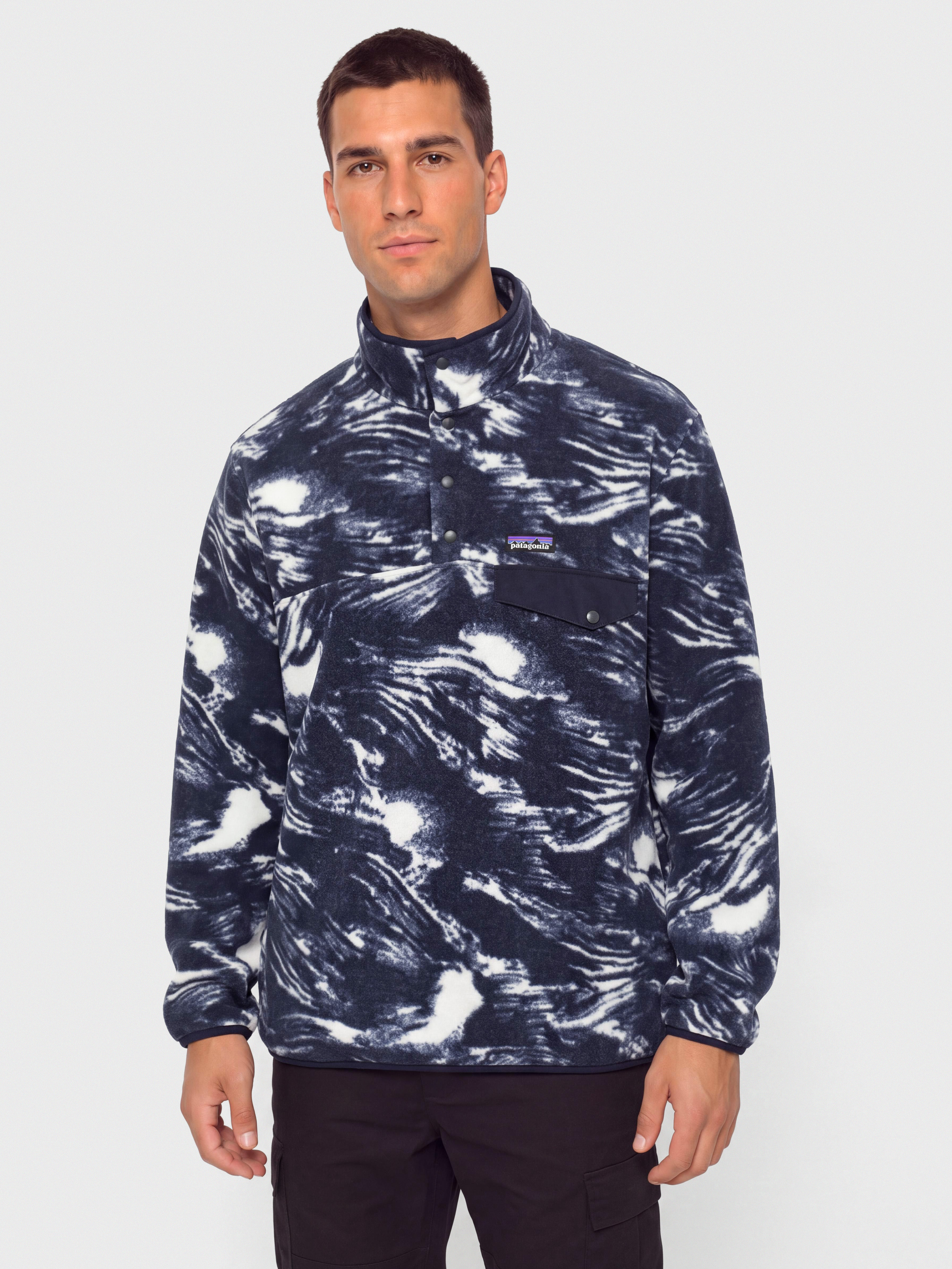 Fleecová mikina Patagonia LW Synch Snap T (polar breeze sunken blue)