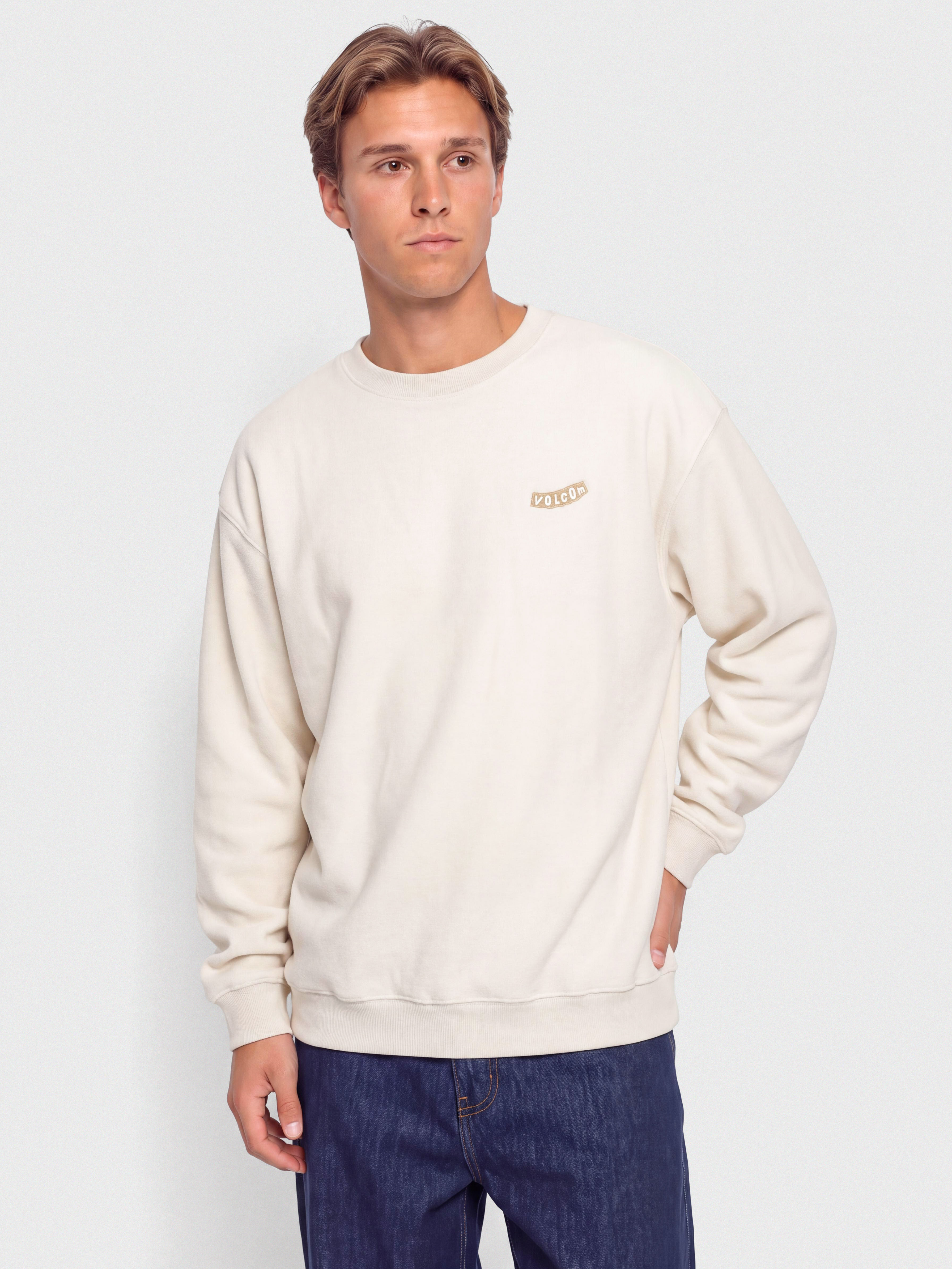 Mikina Volcom Too Kool Lse Crew (dirty white)