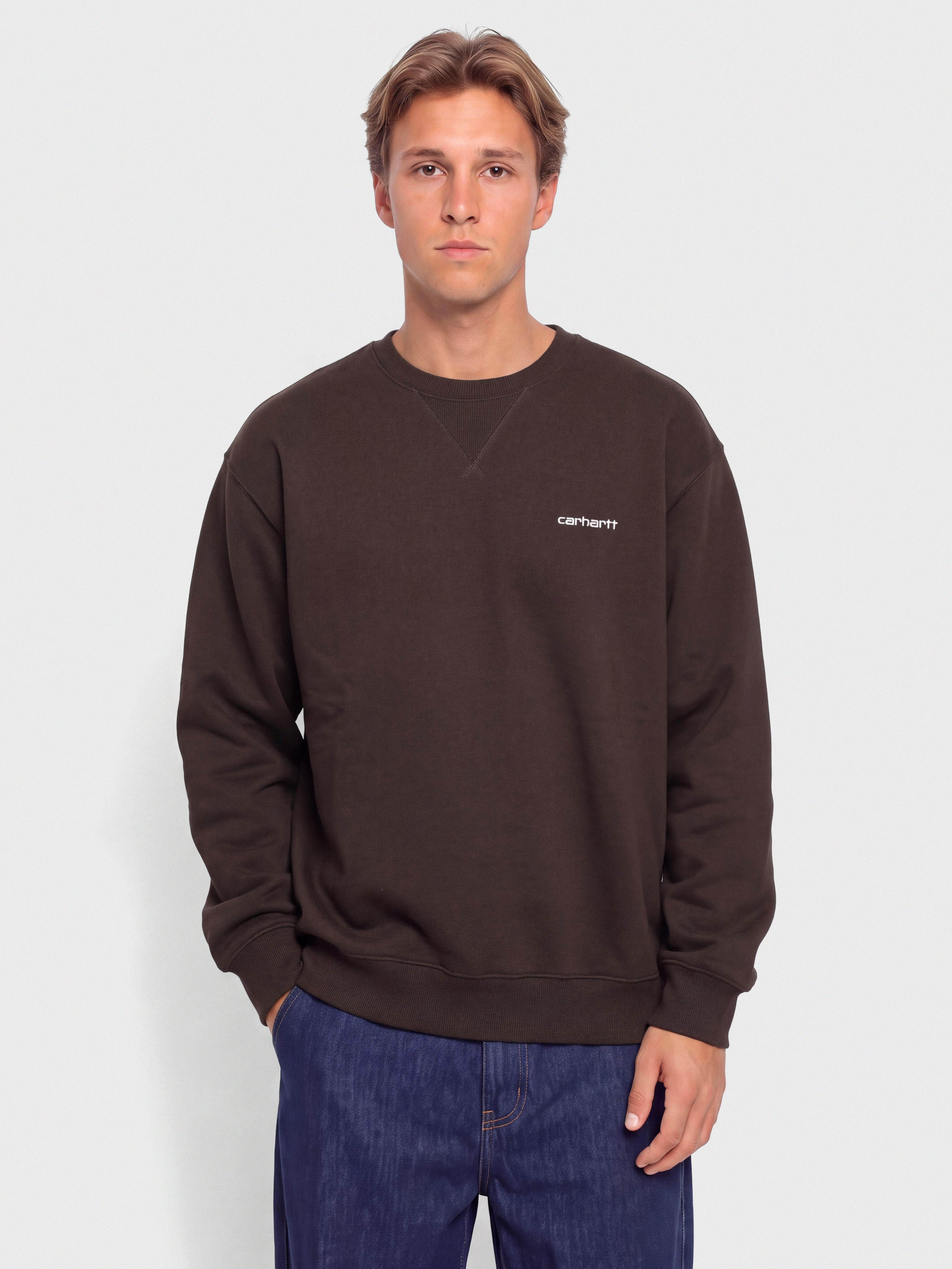 Mikina Carhartt WIP Ebbert (tobacco/white)