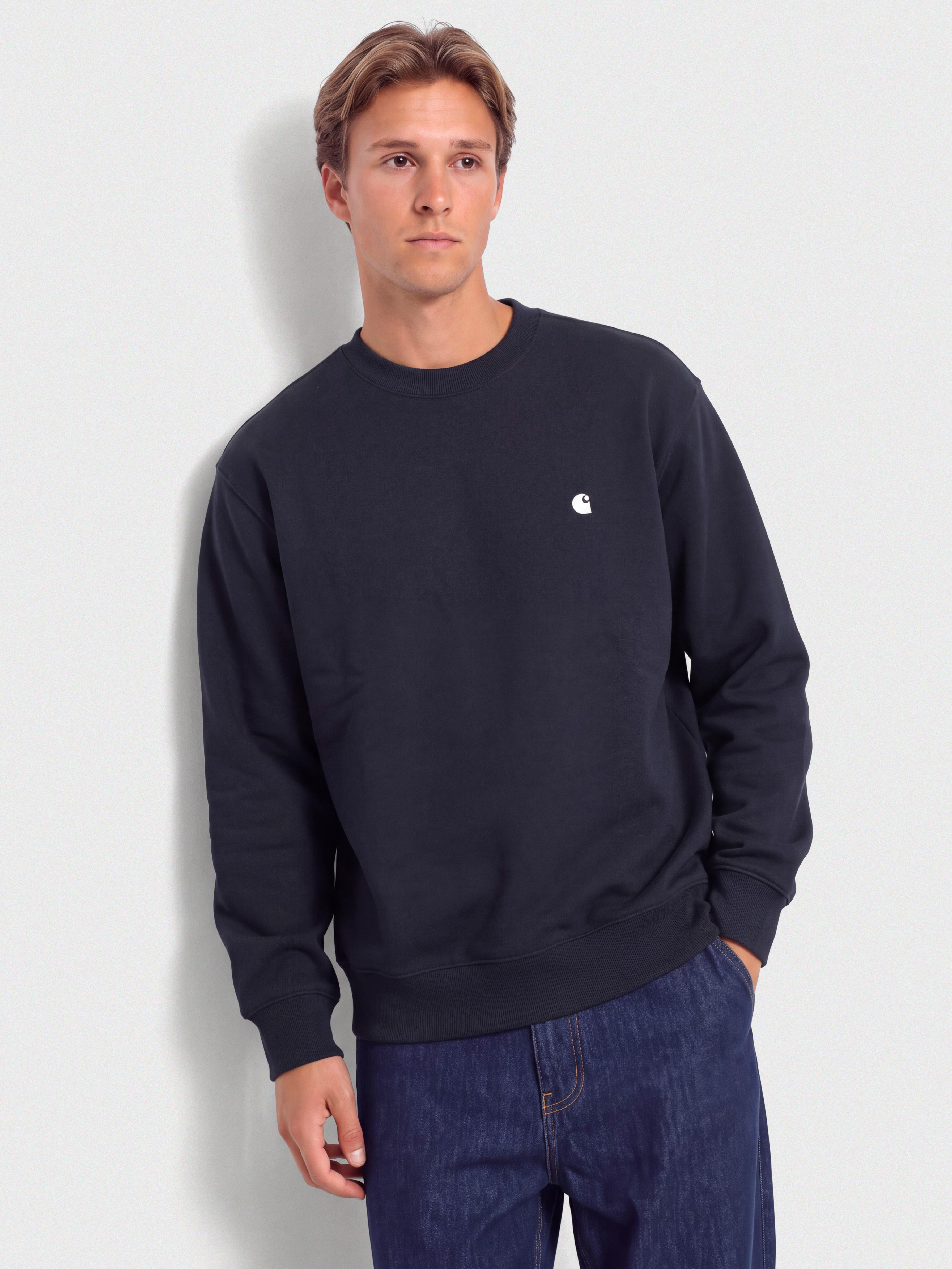 Mikina Carhartt WIP Mack (dark navy/wax)