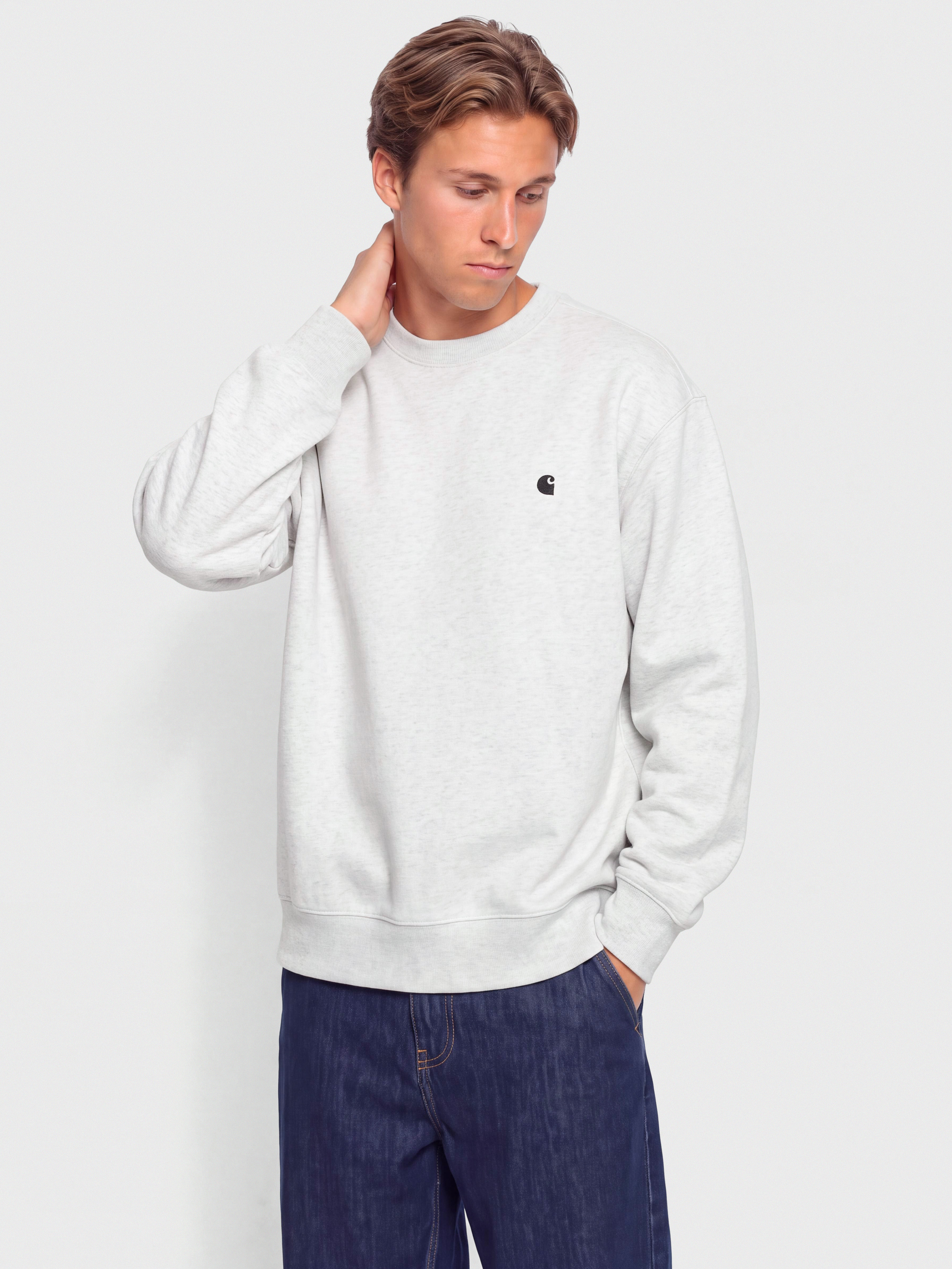 Mikina Carhartt WIP Mack (ash heather/black)