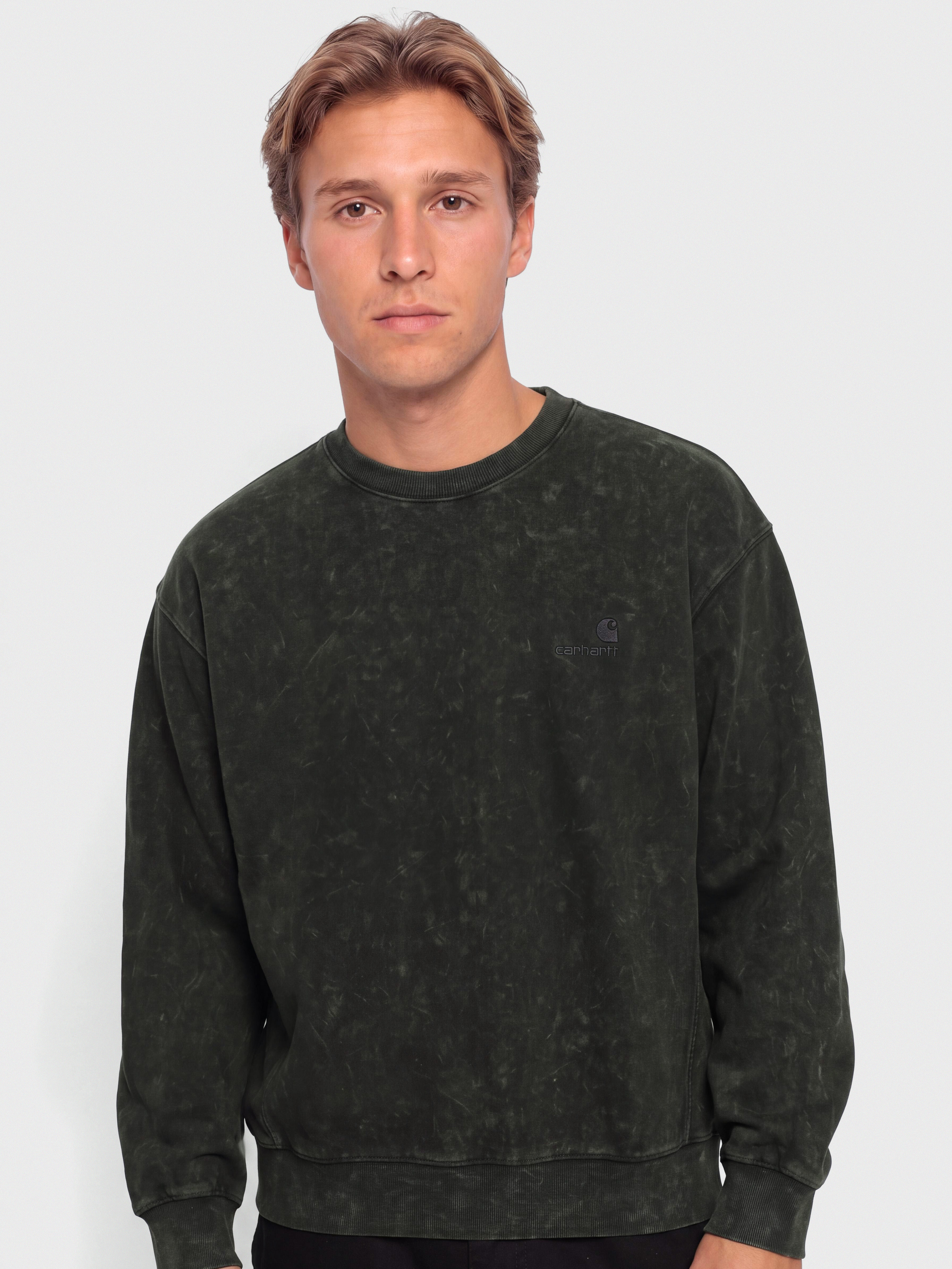 Mikina Carhartt WIP Lambert (raven/moon wash)