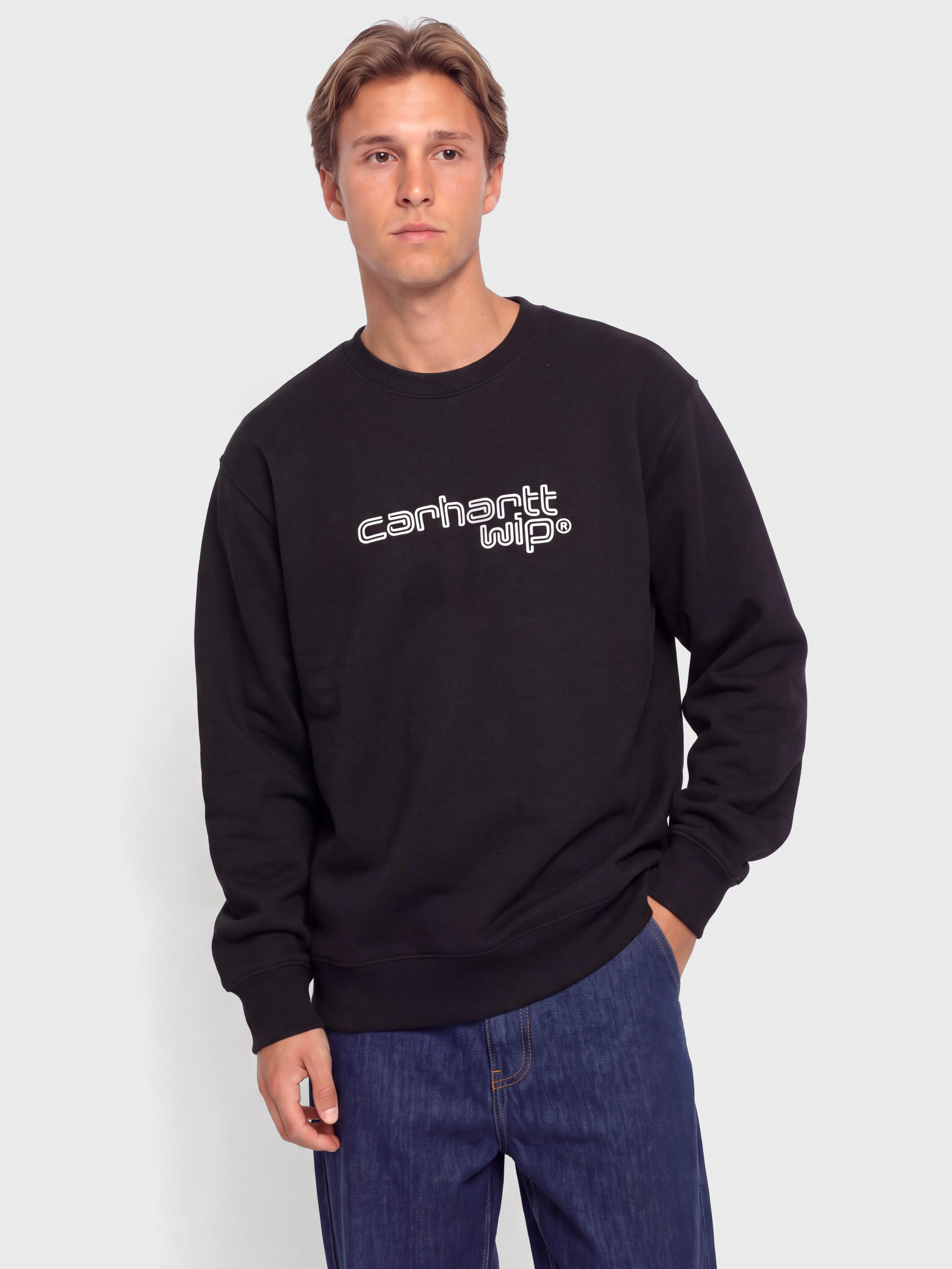 Mikina Carhartt WIP Wireless (black/wax)