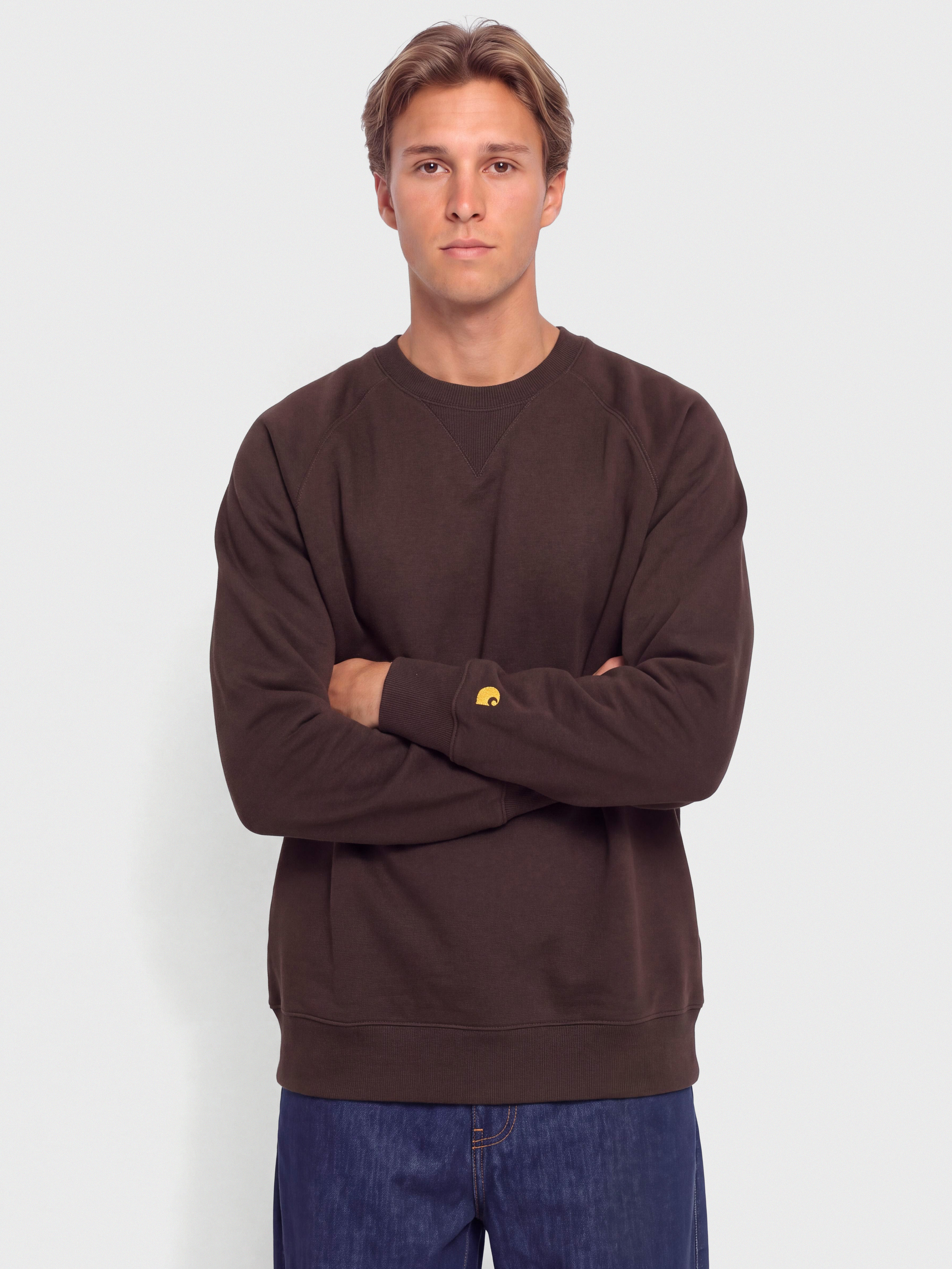 Mikina Carhartt WIP Chase (palisander/gold)