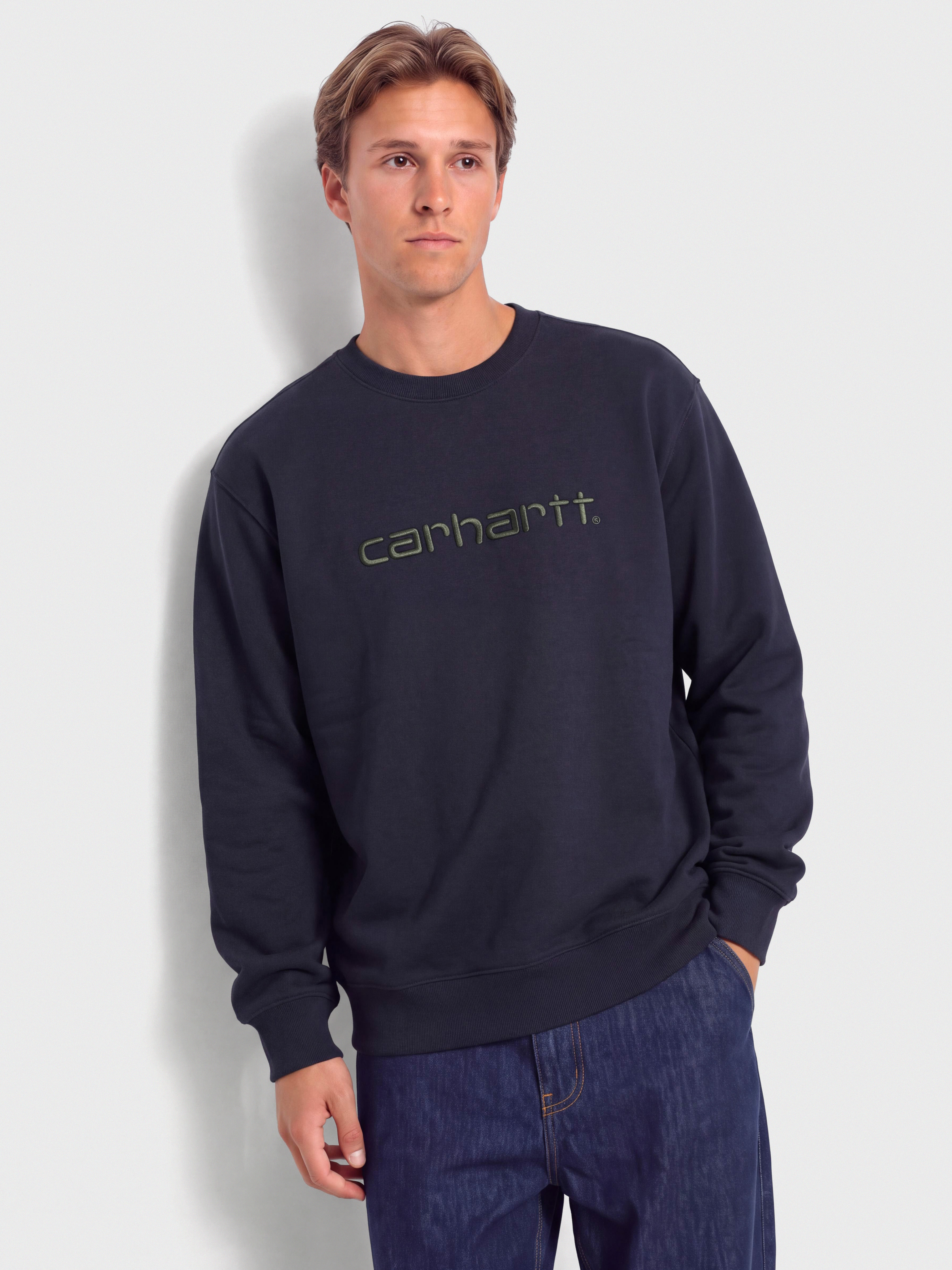 Mikina Carhartt WIP Carhartt (dark navy/dark scarab)