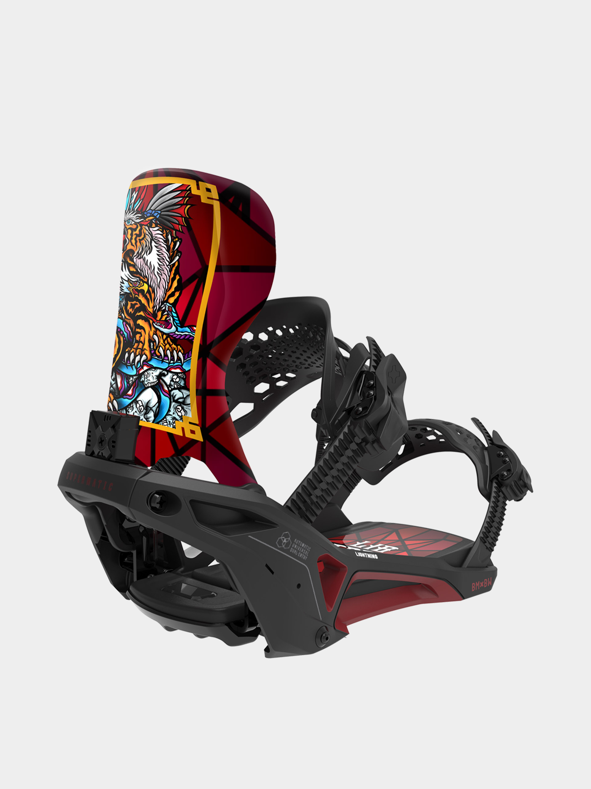 Pánské Snowboardové vázání Bent Metal Lightning Supermatic (black/red)
