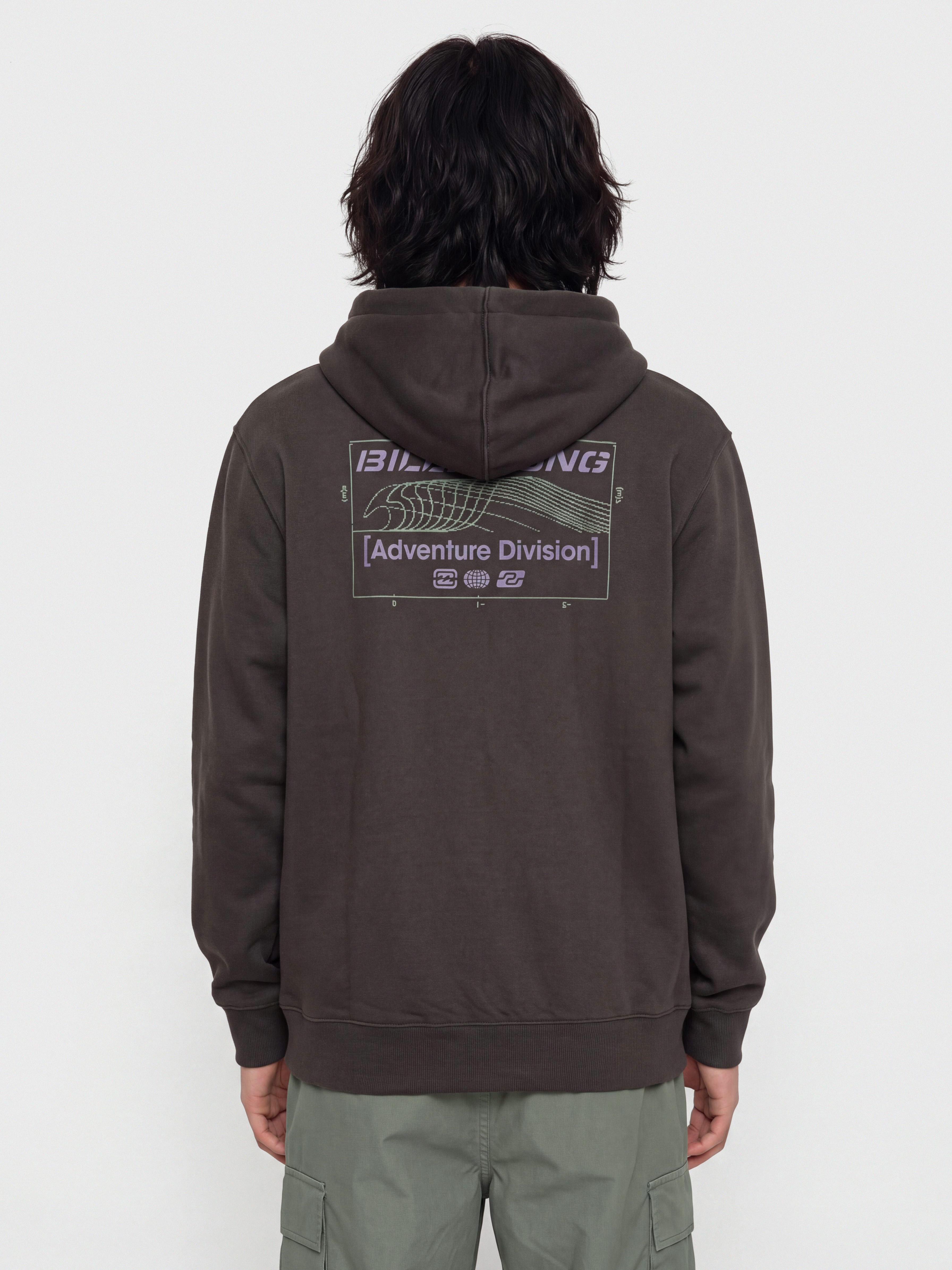 Mikina s kapucu00ed Billabong Compass HD (washed black)