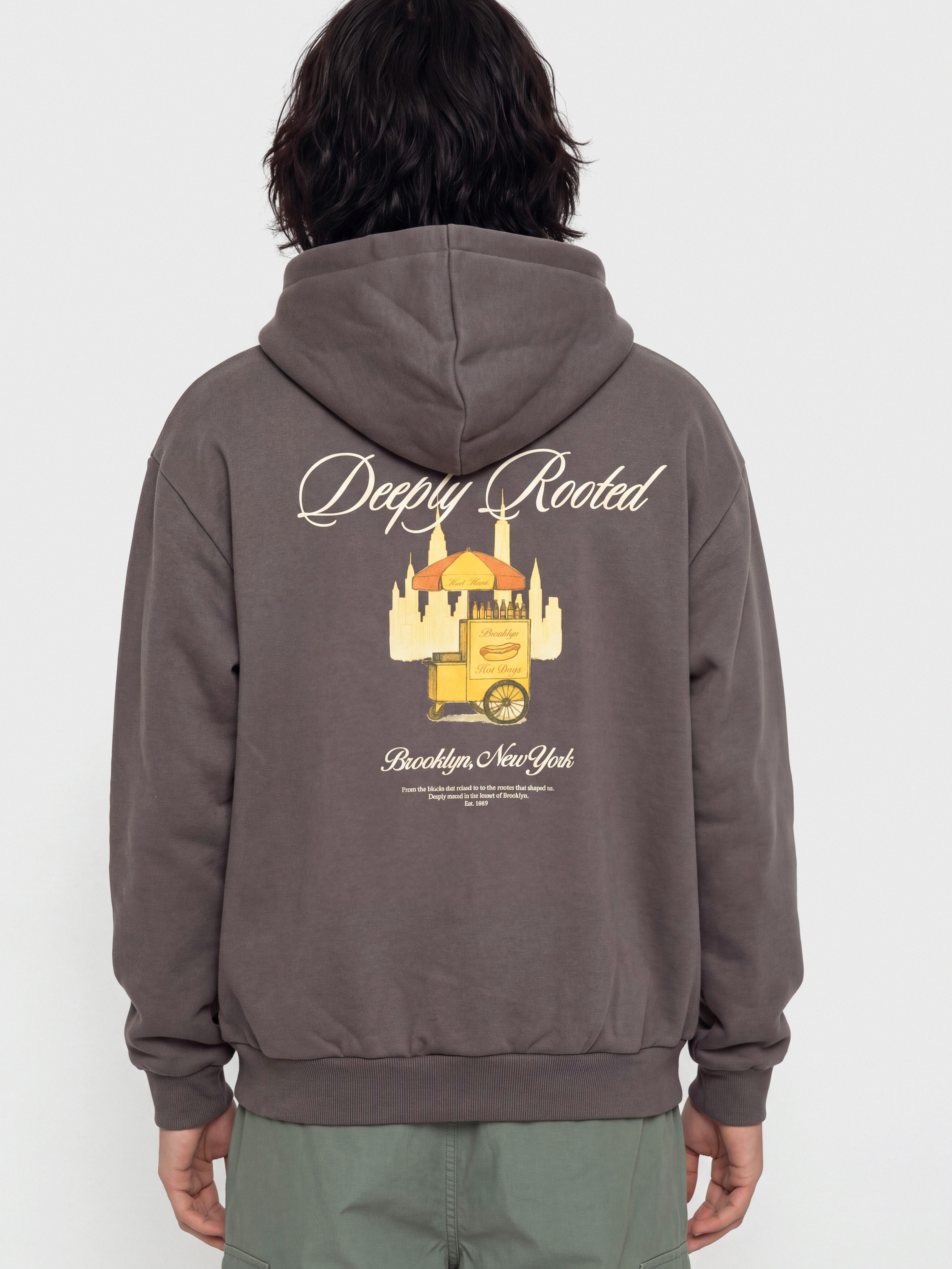 Mikina s kapucu00ed Karl Kani Signature Hot Dog Oversized HD (dark grey)