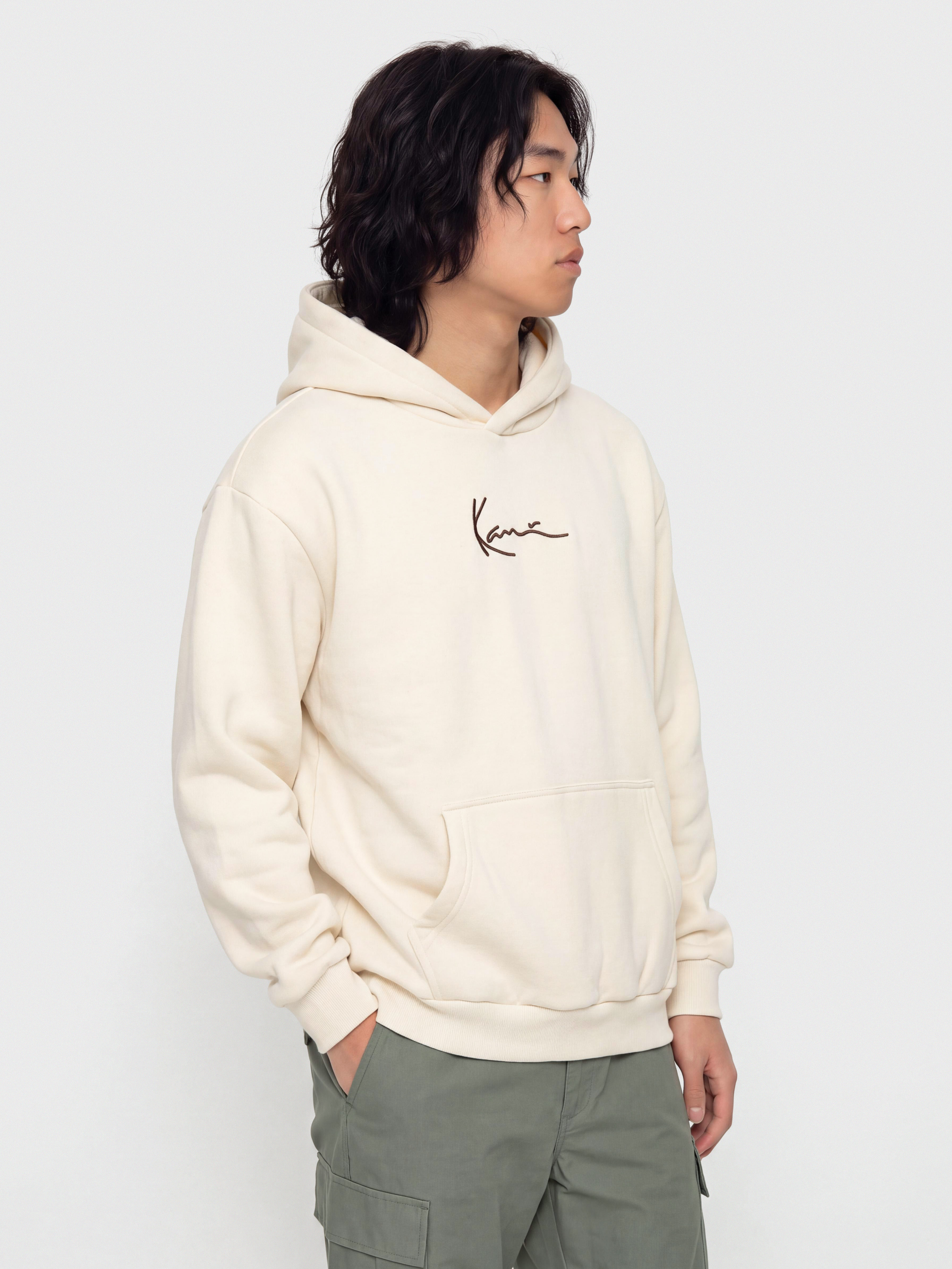Mikina s kapucí Karl Kani Signature Hot Dog Oversized HD (off white)