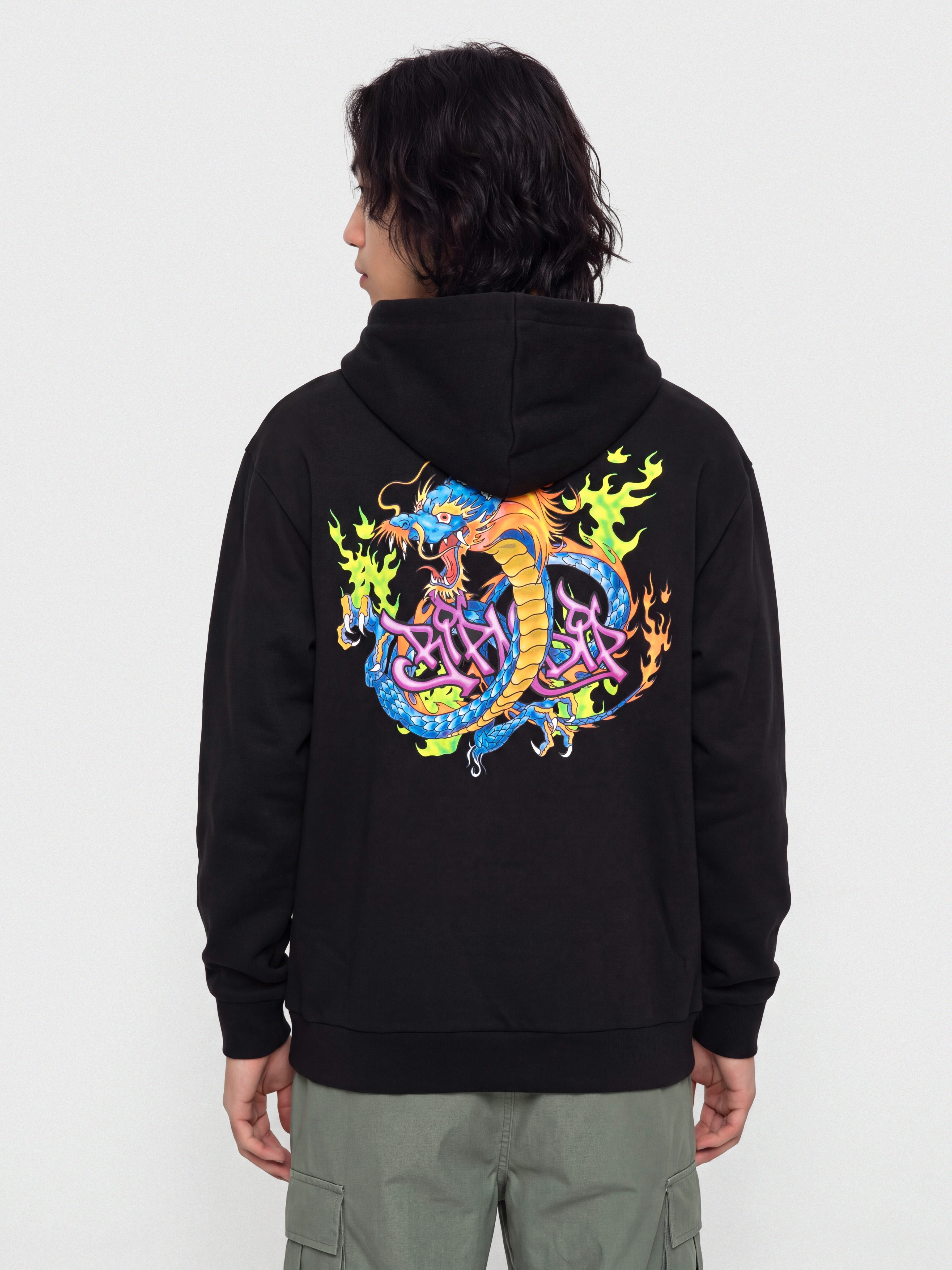 Mikina s kapucí RipNDip Dragonology HD (black wash)