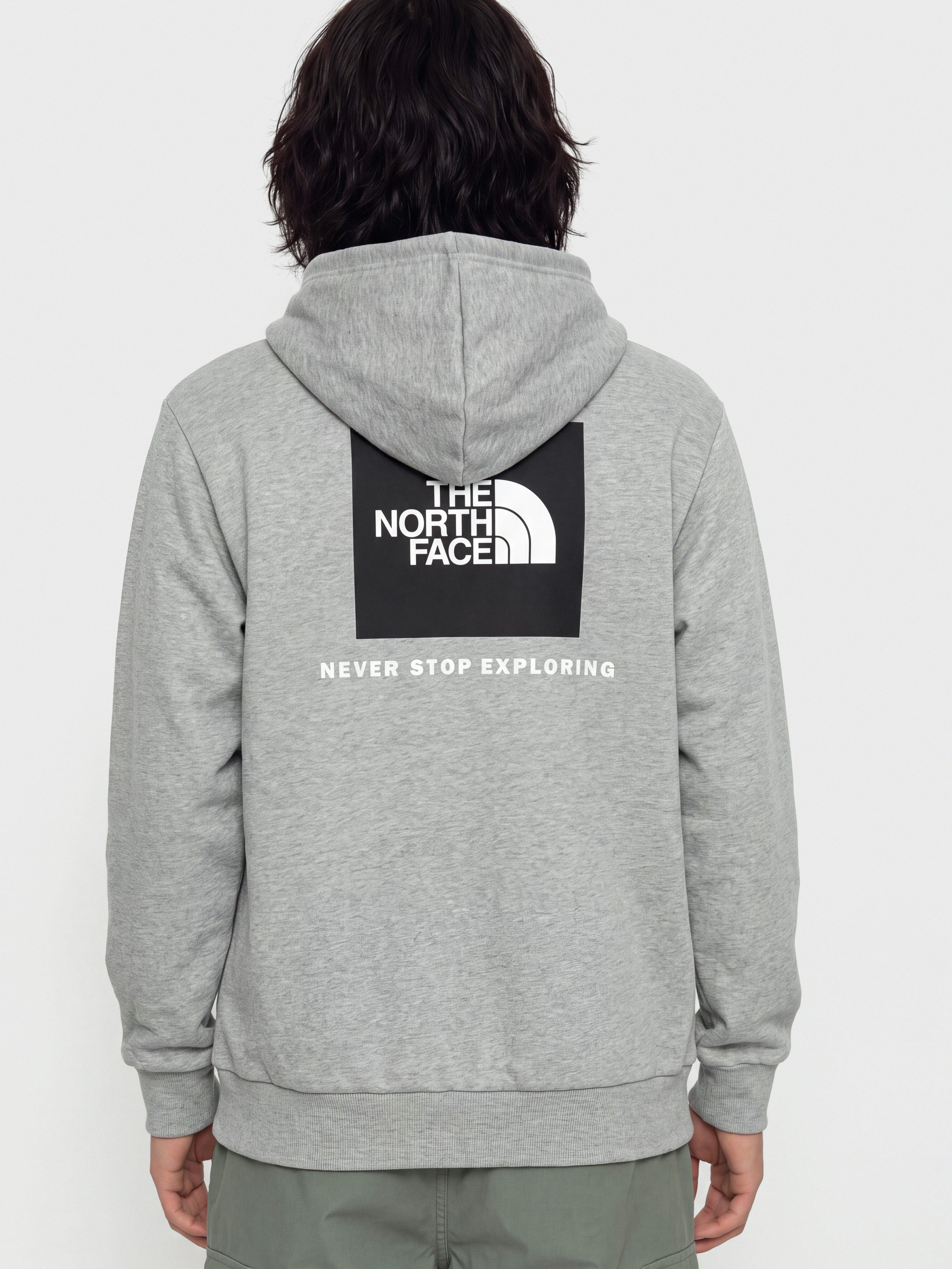 Mikina s kapucí The North Face Evolution Box Nse Regular HD (tnf pale grey heather)