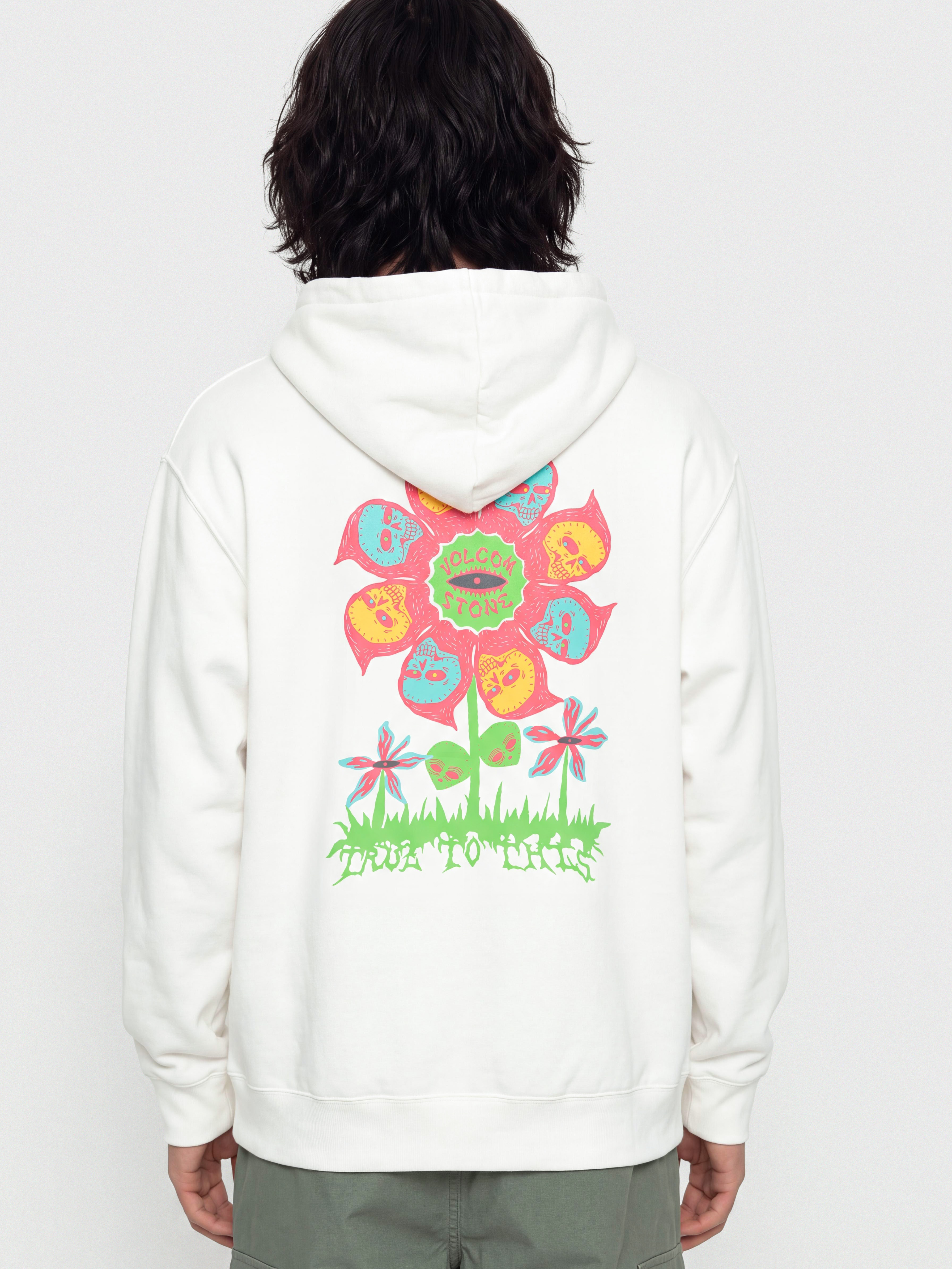 Mikina s kapucu00ed Volcom Earth Tripper HD (off white)