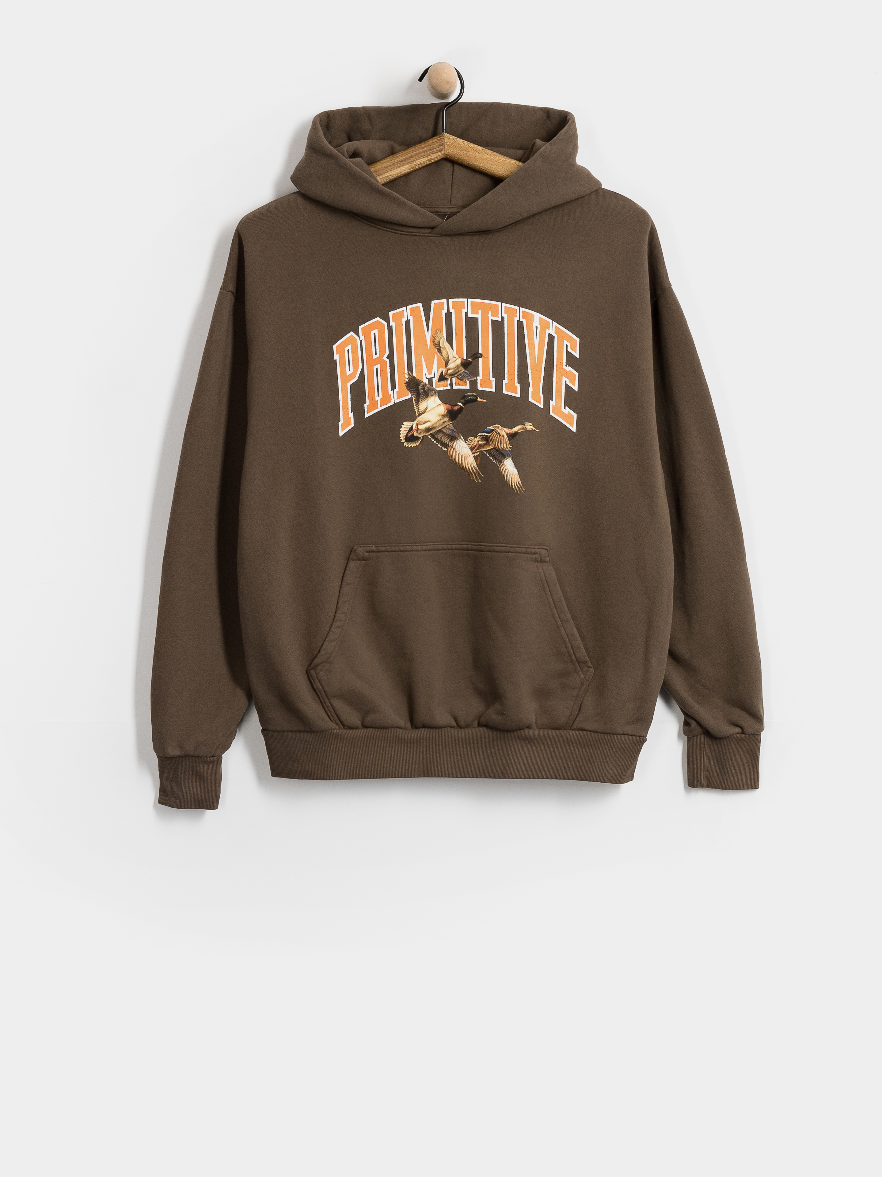 Mikina s kapucí Primitive Flock HD (brown)
