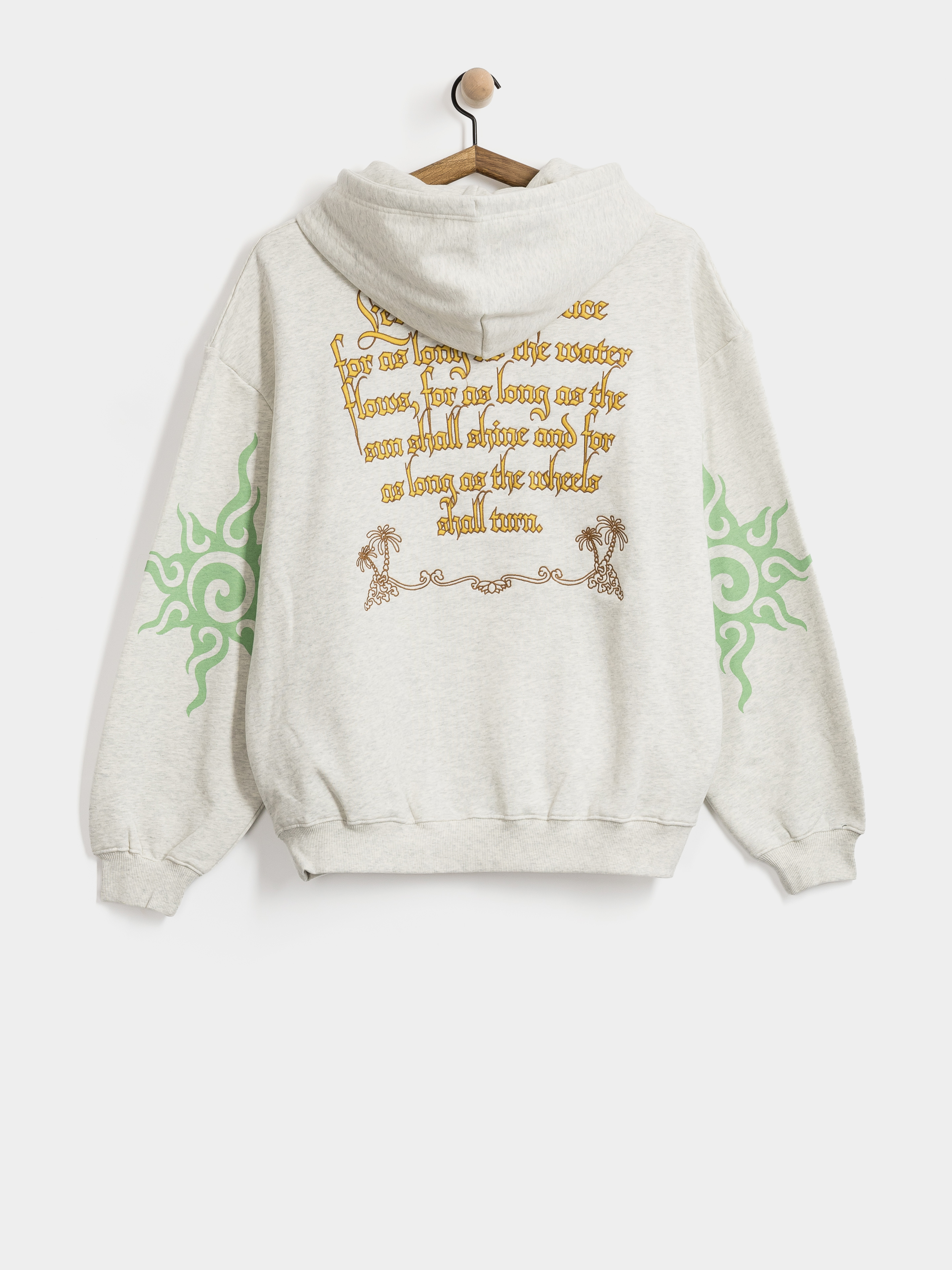 Mikina s kapucí Deus Ex Machina Invocation HD (light grey marle)