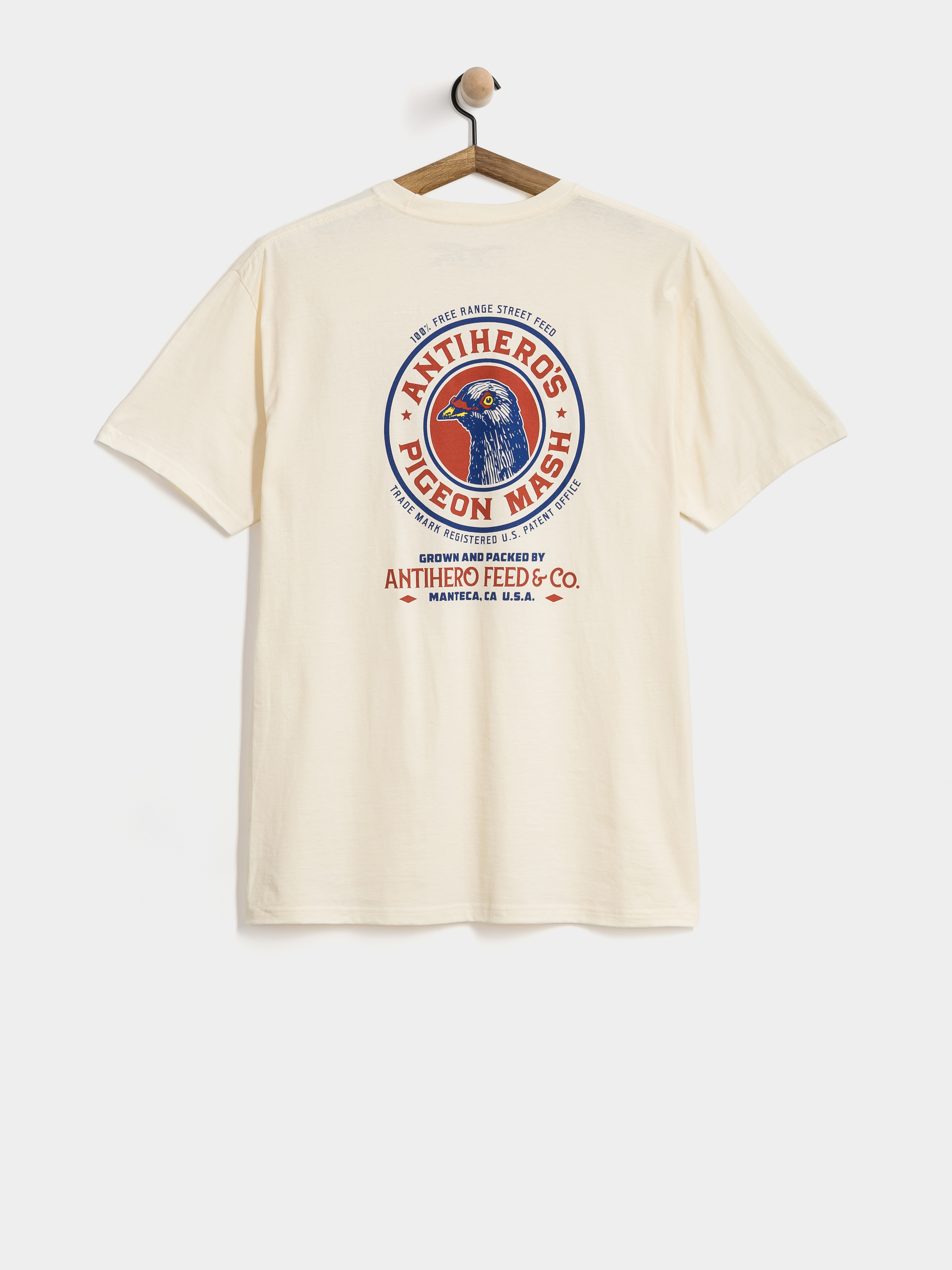 Tričko Antihero Pigeon Mash II (natural w/multi color prints)
