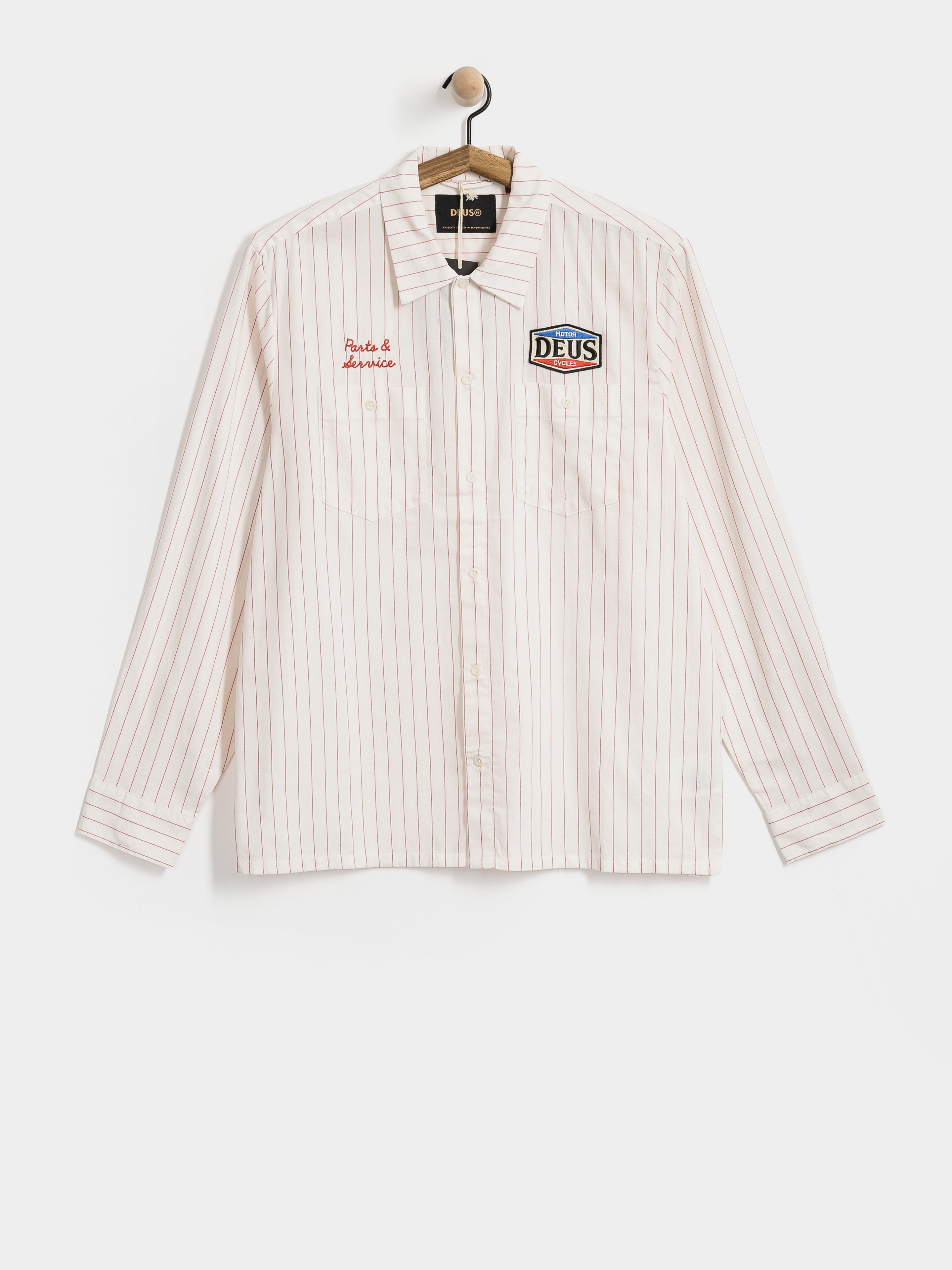 Košile Deus Ex Machina Forecourt Stripe (vintage white)