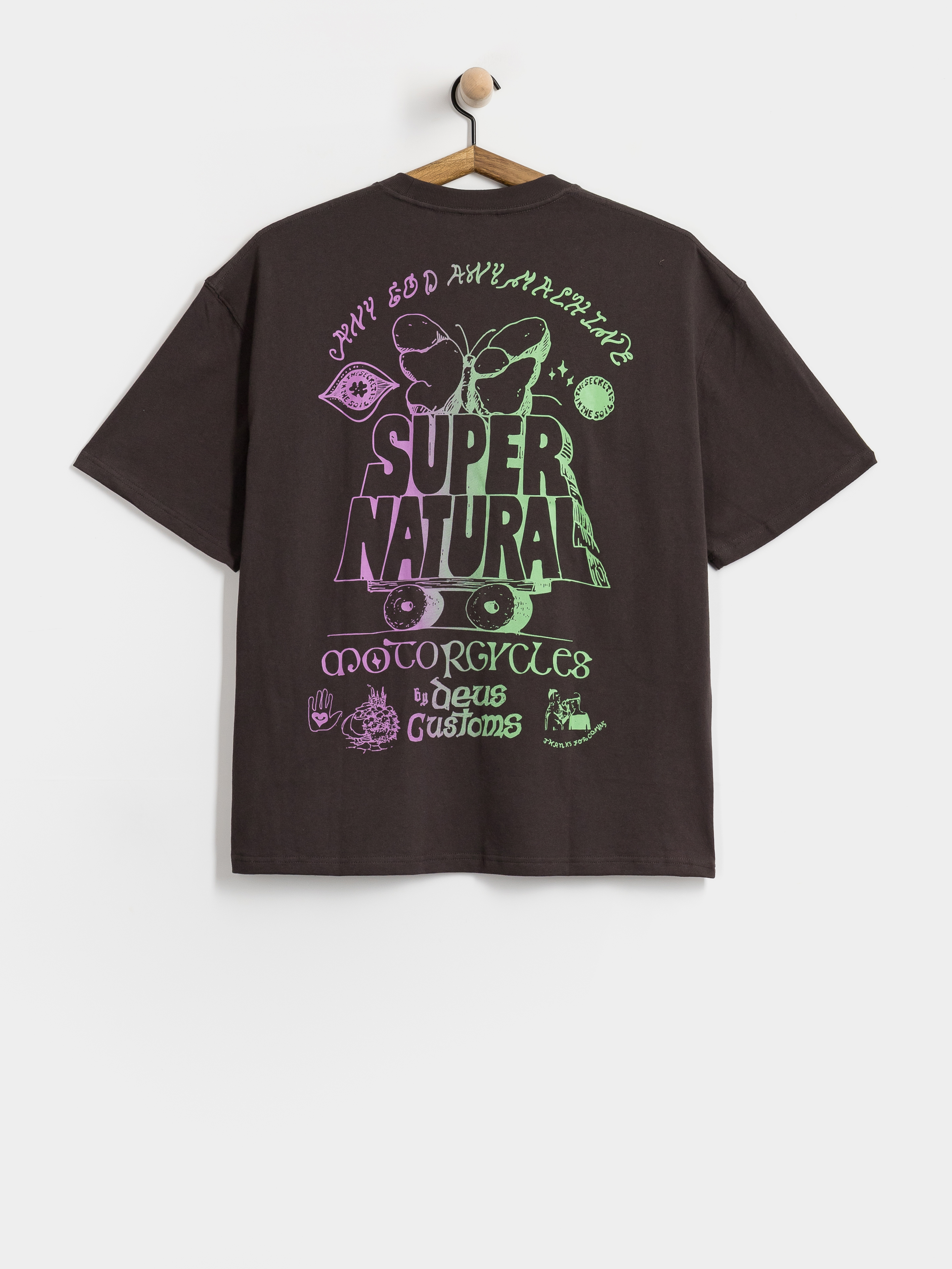 Tričko Deus Ex Machina Temple Torque (anthracite grey)