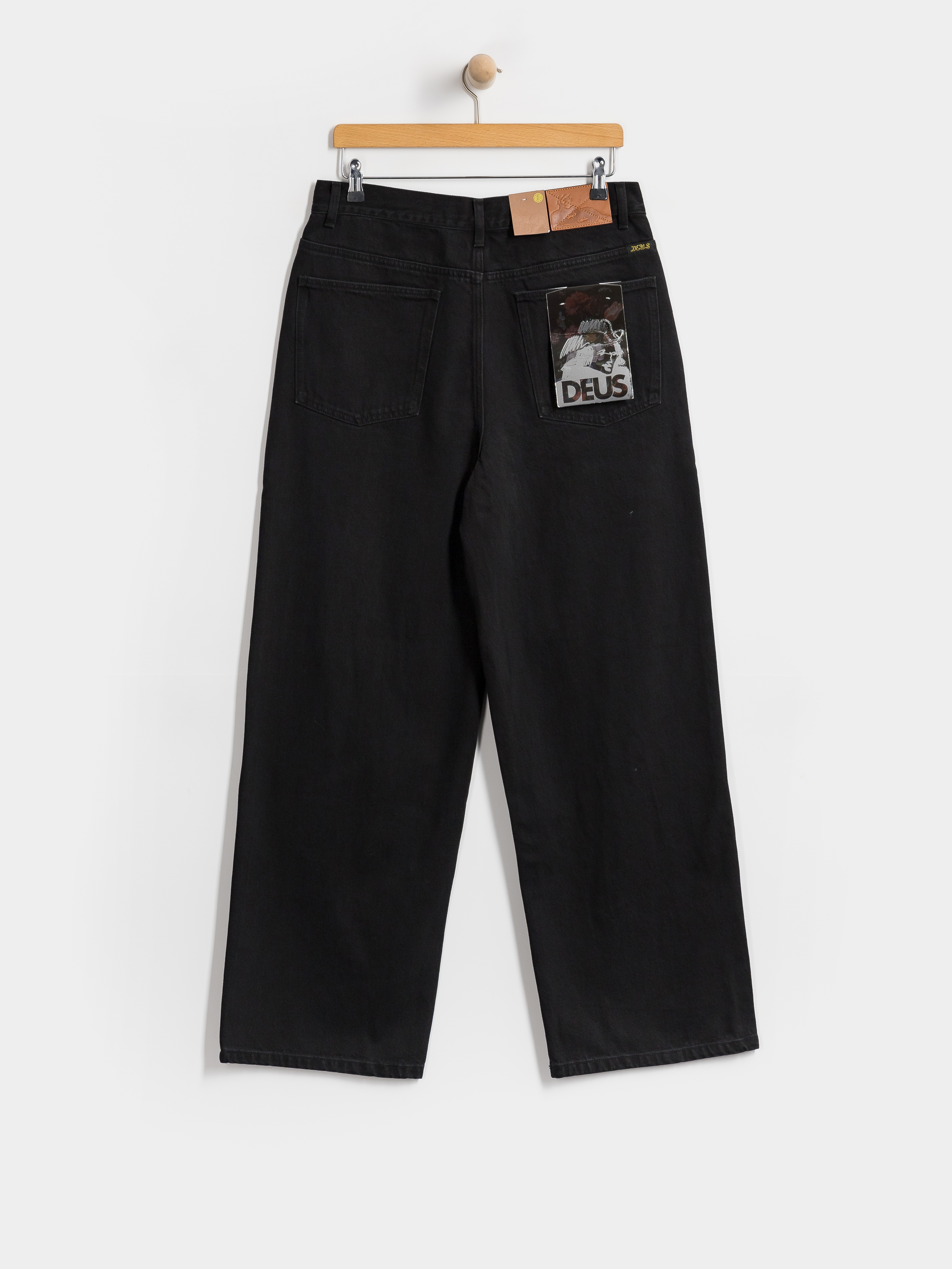 Kalhoty Deus Ex Machina Drift Line Wide (washed black)