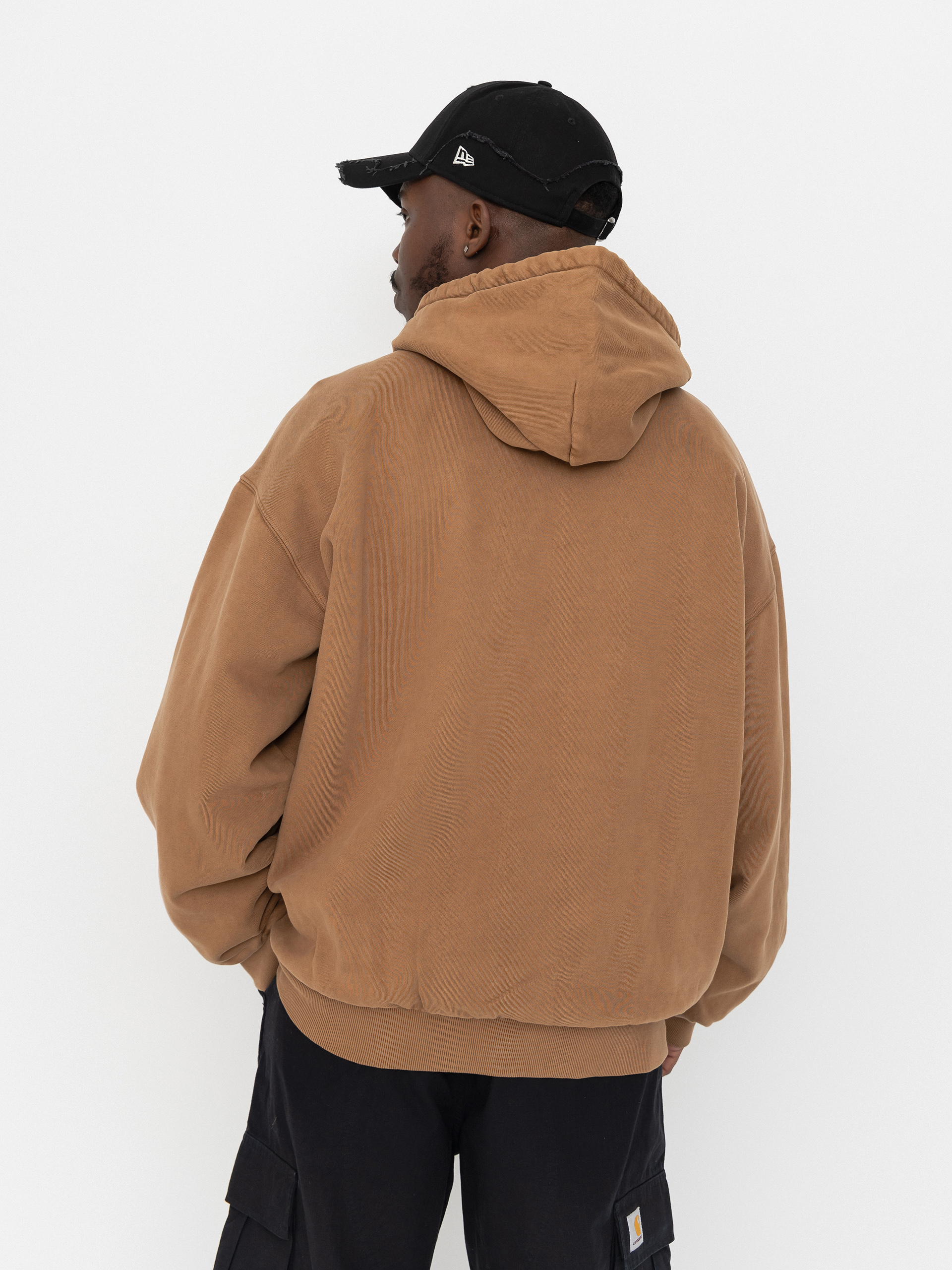 Mikina s kapucí Carhartt WIP Vista ZHD (wip h brown/garment dyed)