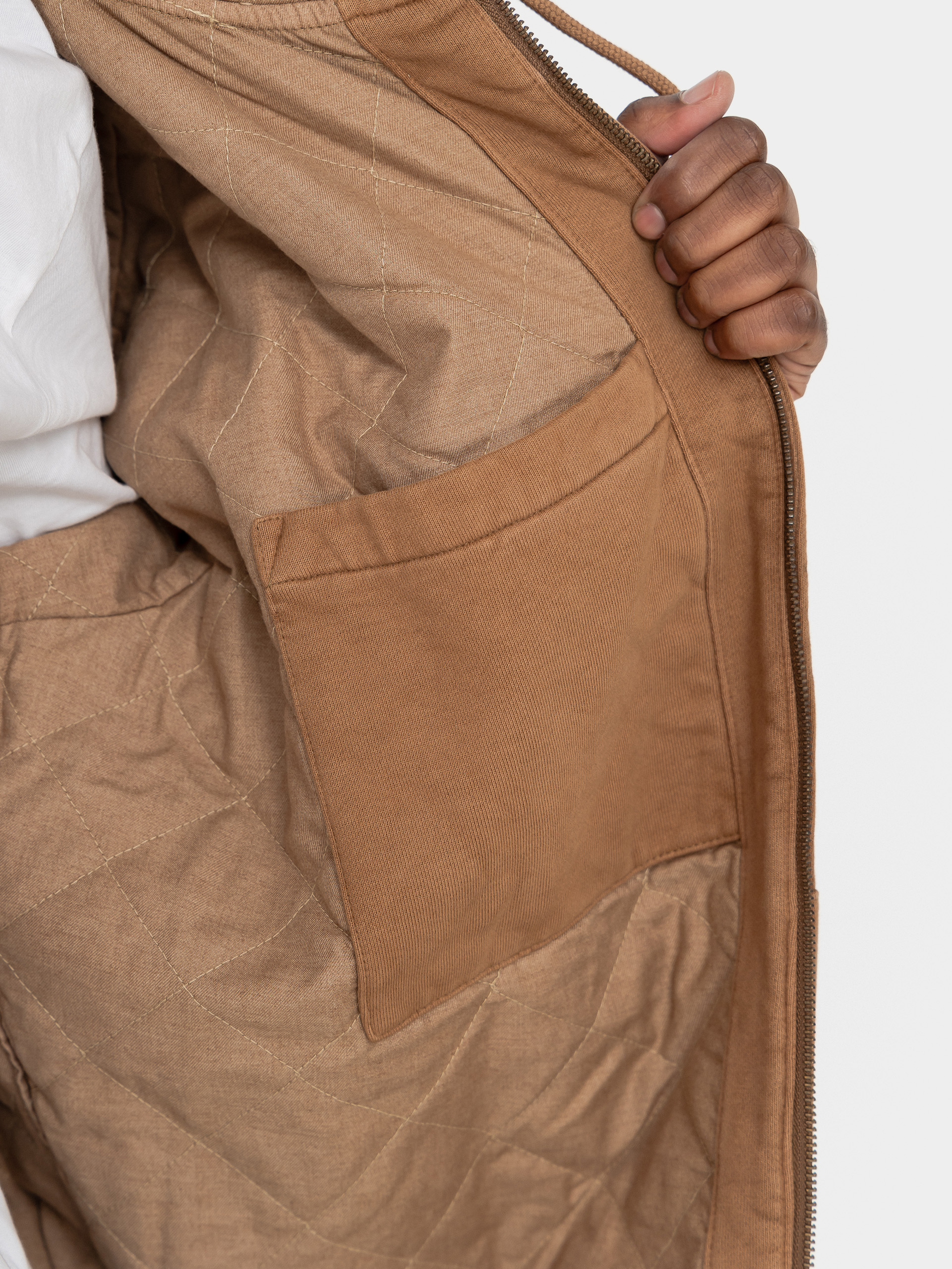 Mikina s kapucí Carhartt WIP Vista ZHD (wip h brown/garment dyed)
