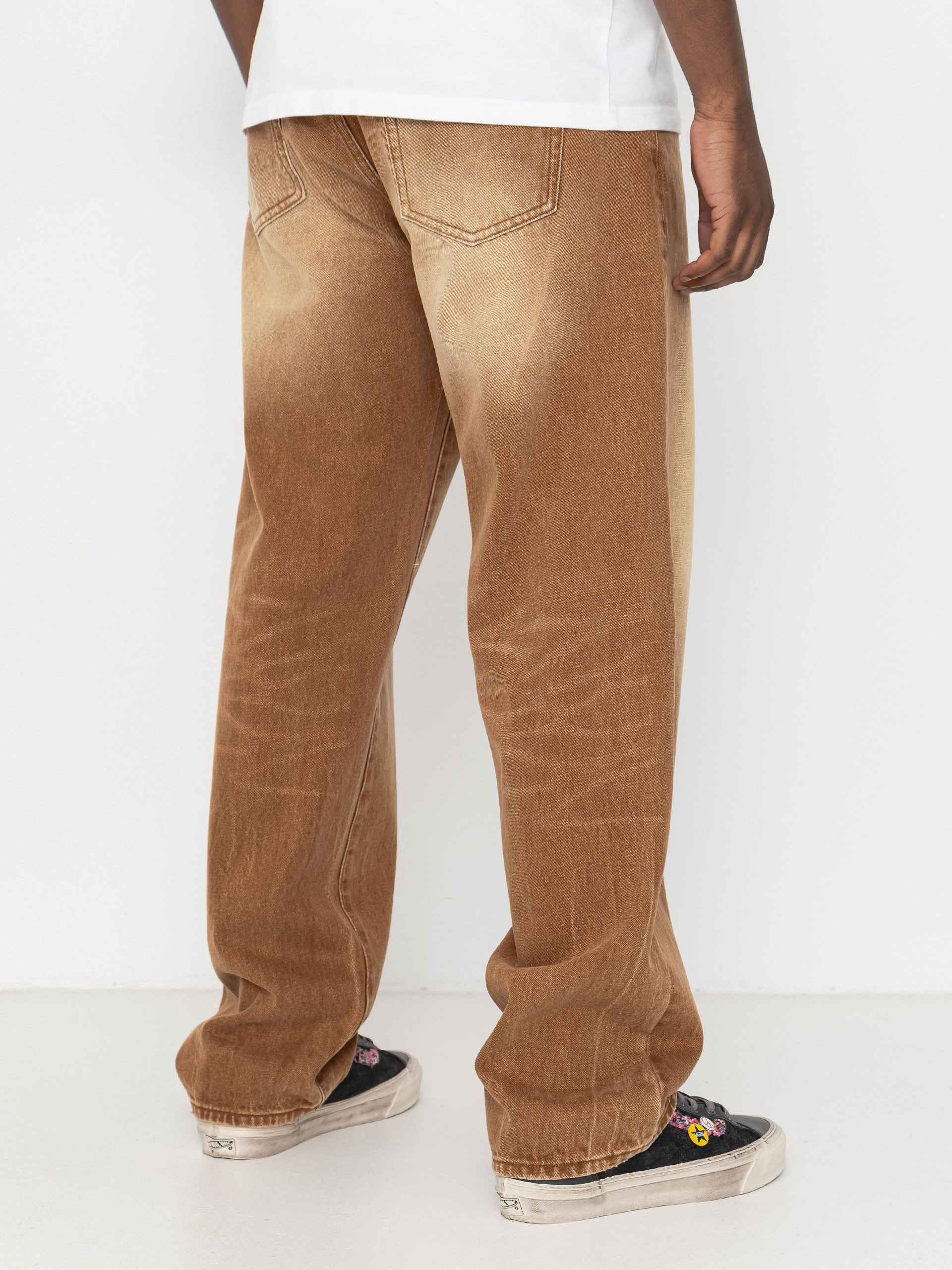 Kalhoty OBEY Boxcar Straight Denim (archive brown)