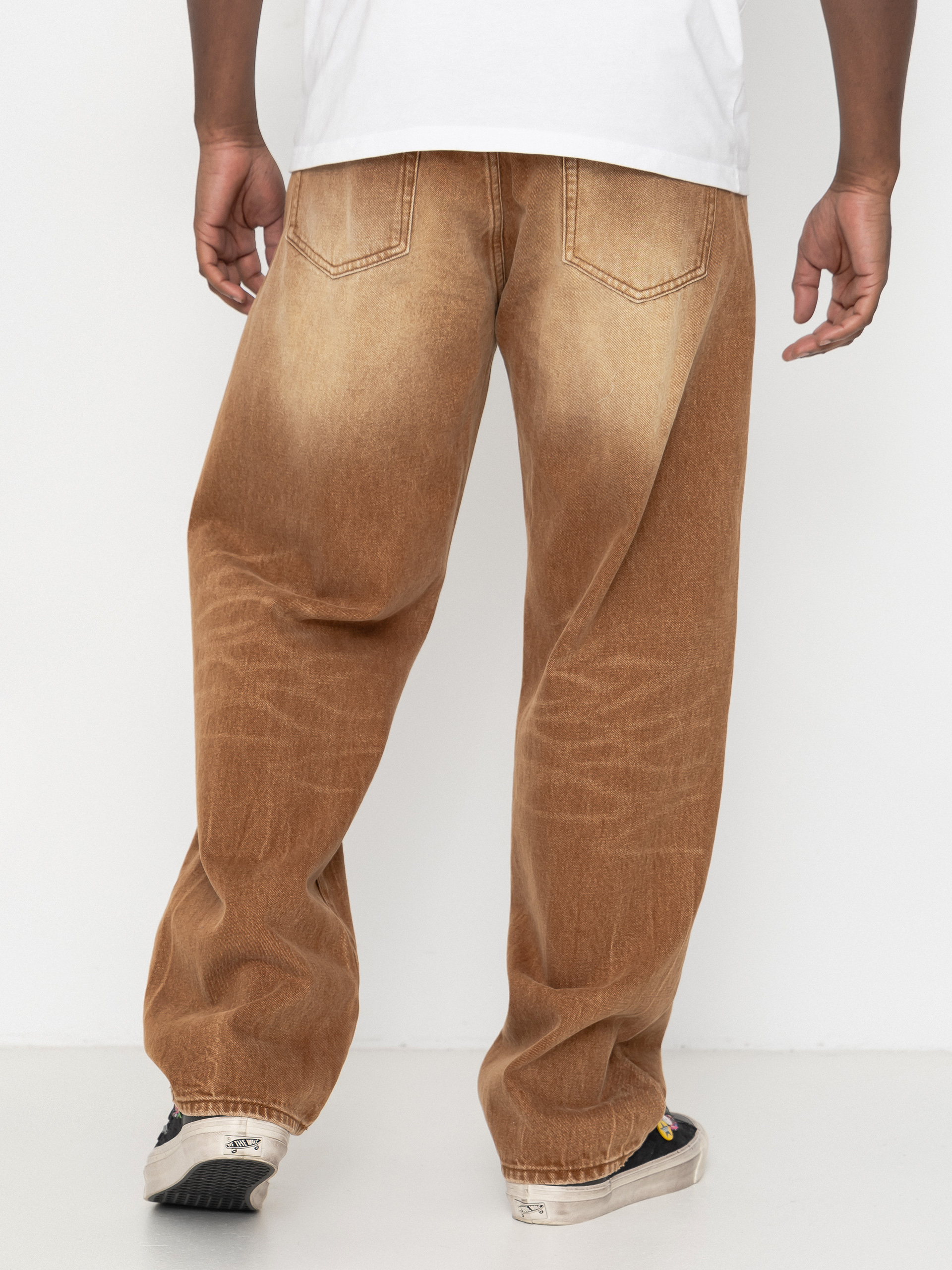 Kalhoty OBEY Boxcar Straight Denim (archive brown)