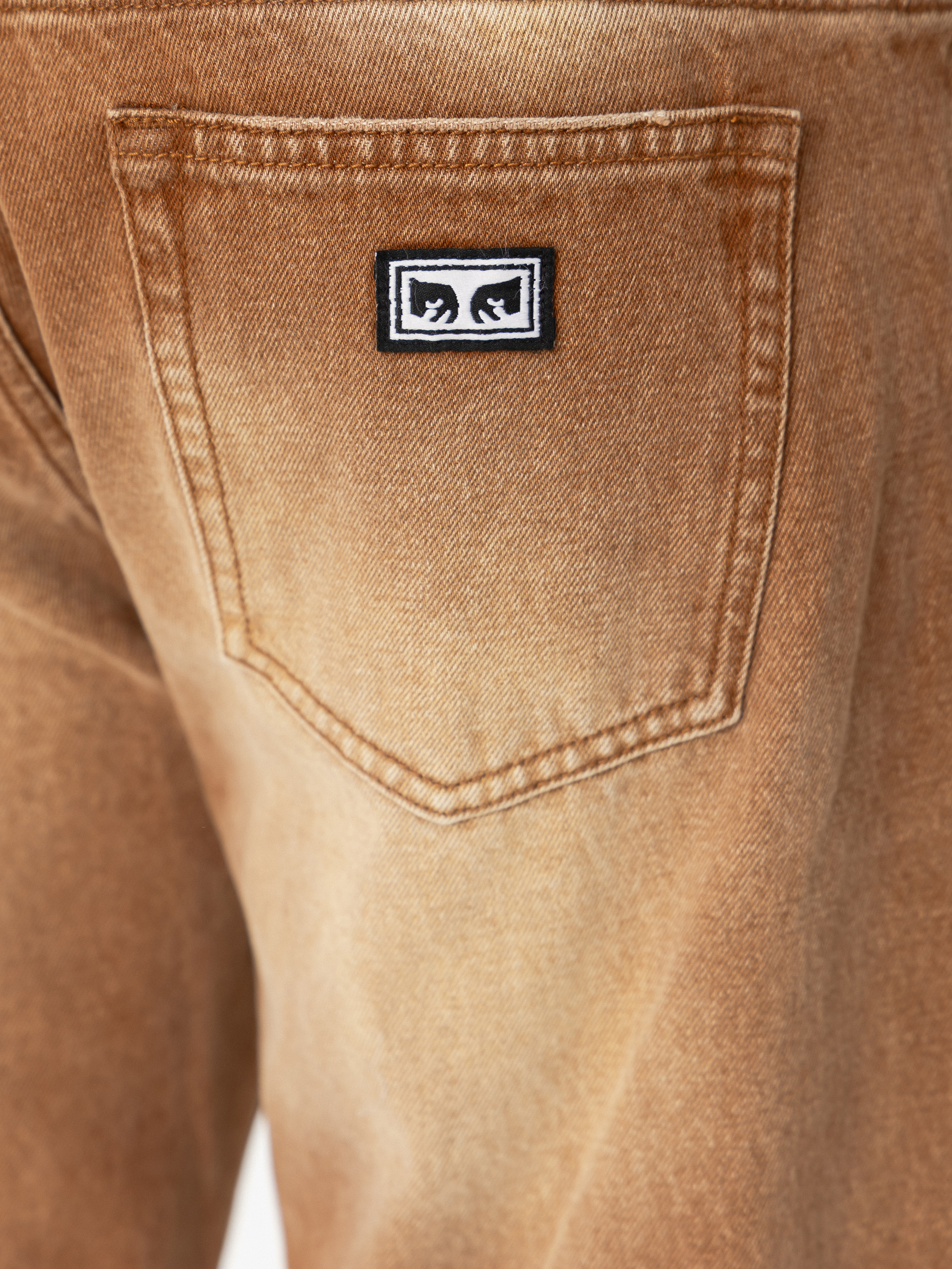Kalhoty OBEY Boxcar Straight Denim (archive brown)