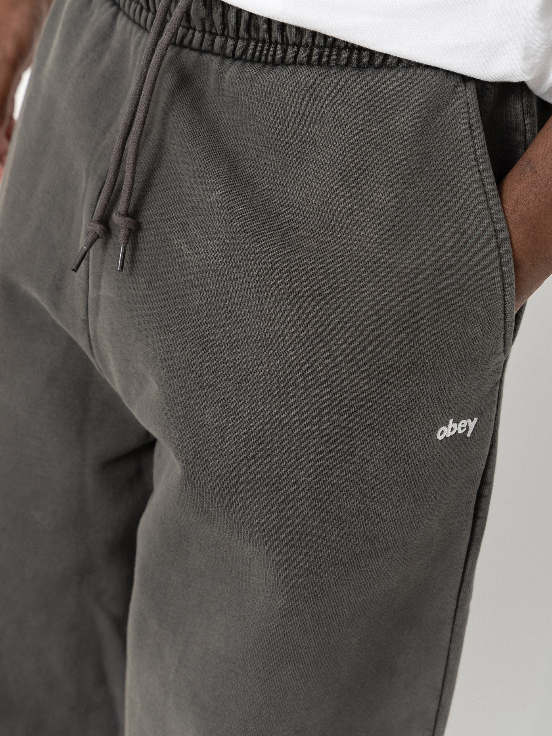 Kalhoty OBEY Lowercase Pigment Straight (pigment digital black)